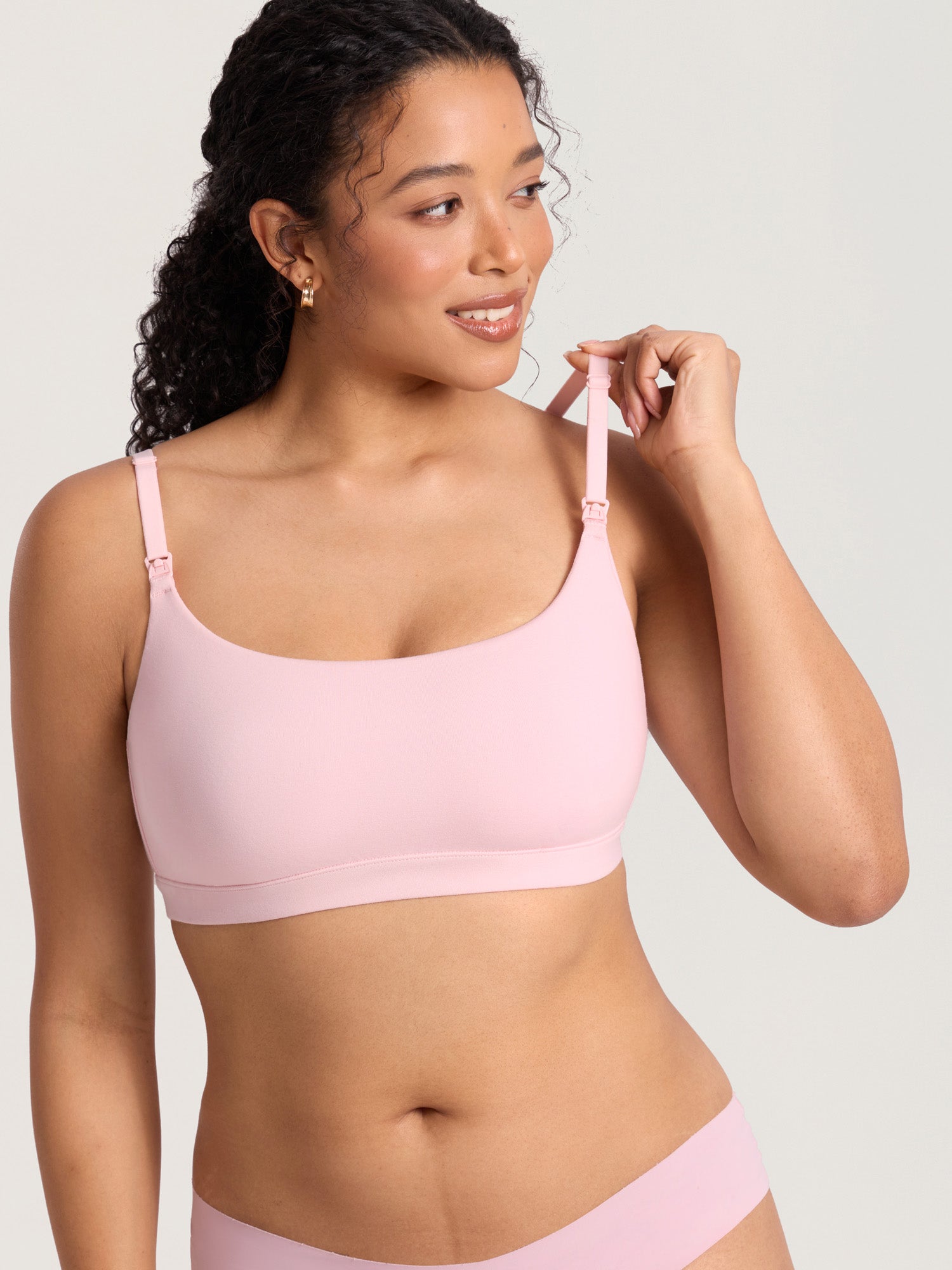 Cotton Scoop Neck Nursing Bralette