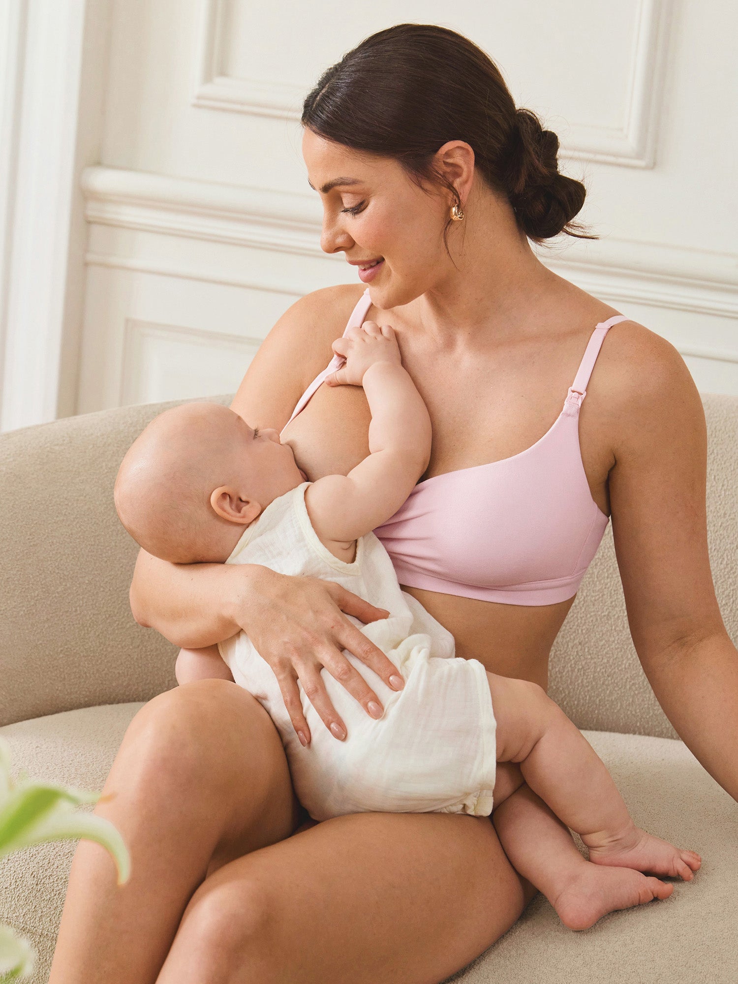 Cotton Scoop Neck Nursing Bralette