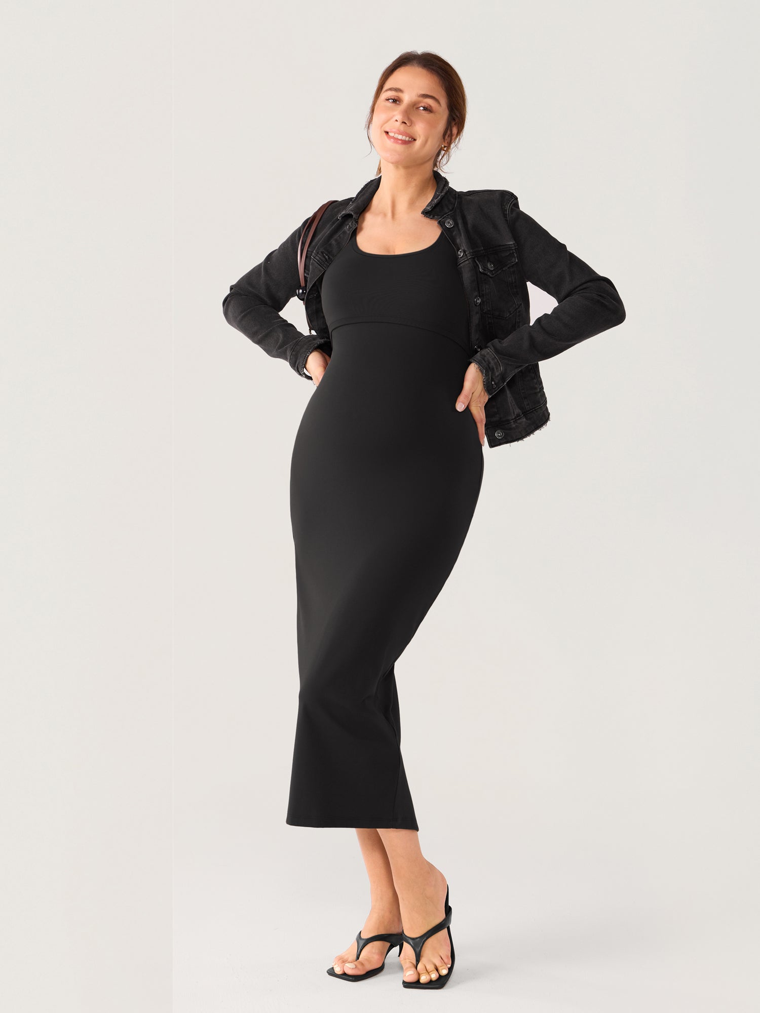 Natrelax® Hidden Crossover Babycon Maxi Dress