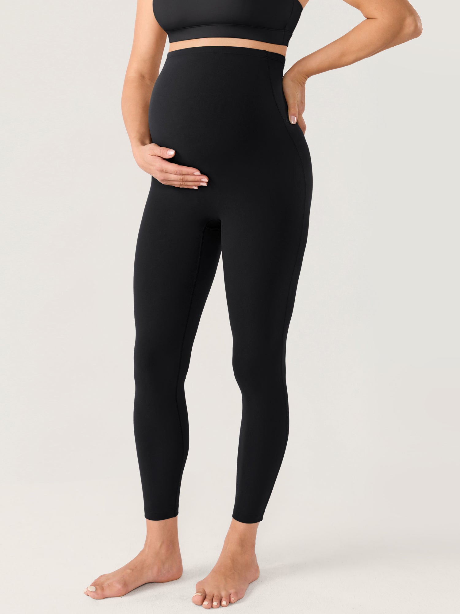 Natrelax® Seamless-Front Maternity Leggings 25"