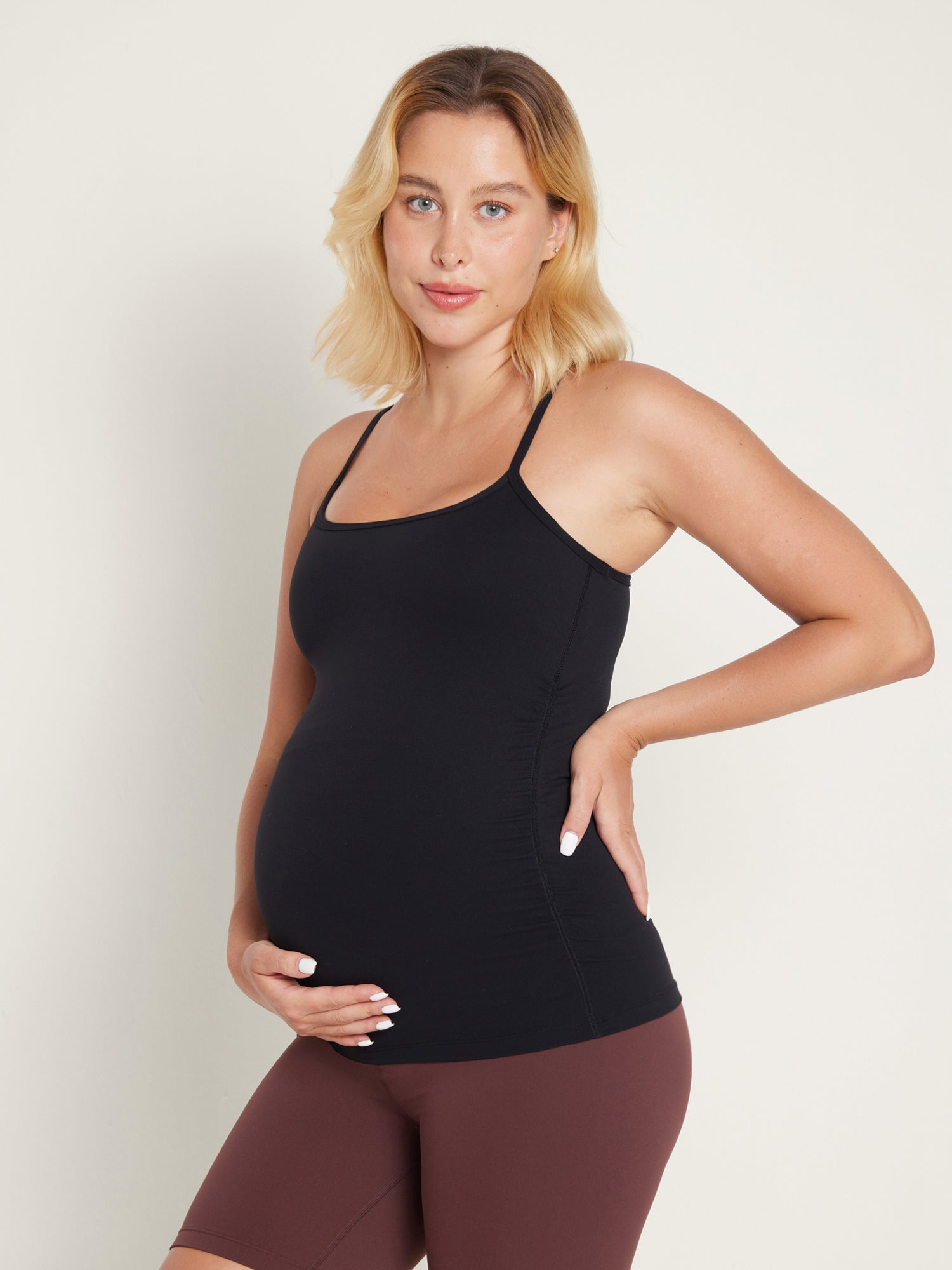 Natrelax® Y Back Maternity Tank - Ruched Sides
