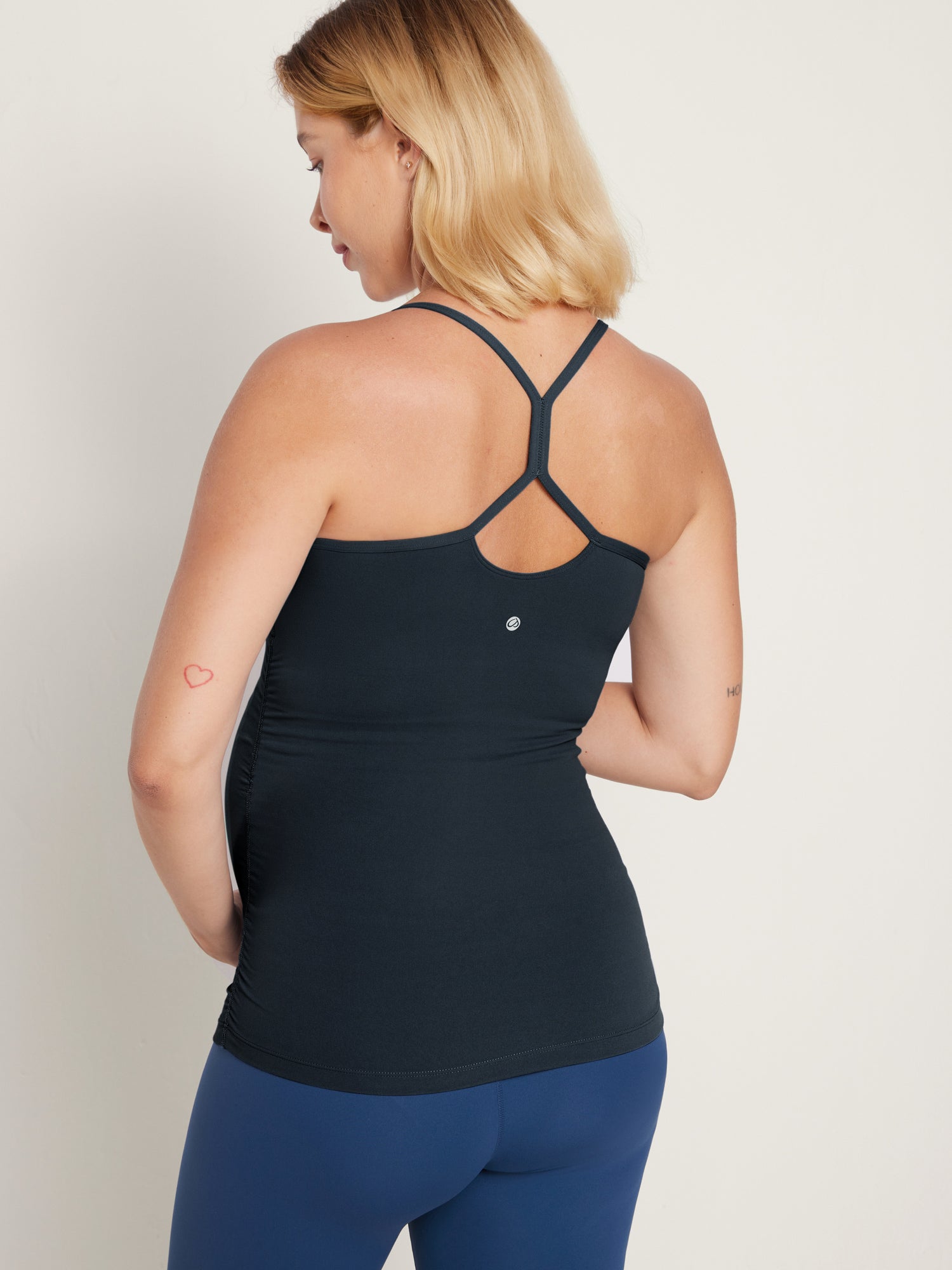 Natrelax® Y Back Maternity Tank - Ruched Sides