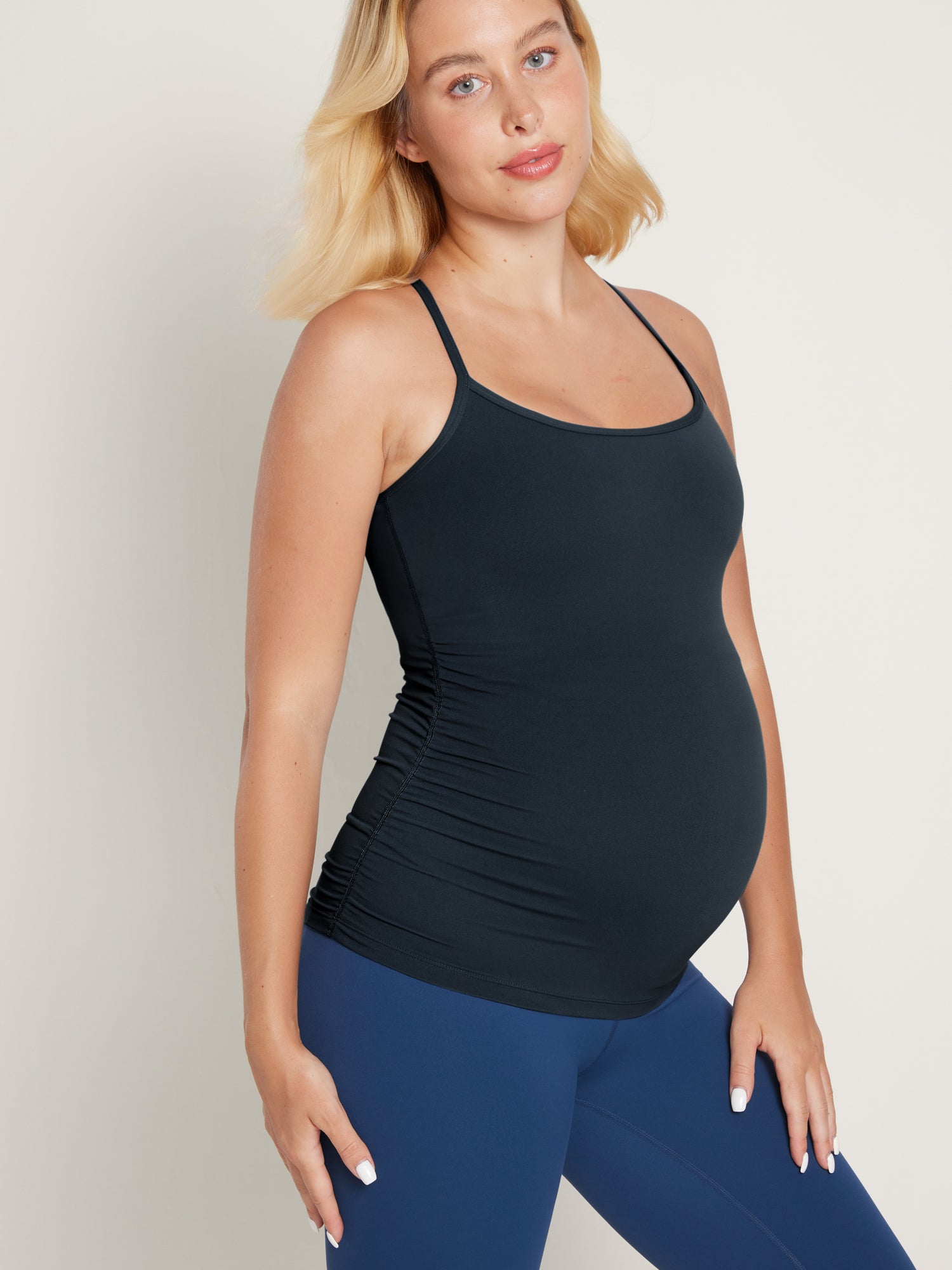 Natrelax® Y Back Maternity Tank - Ruched Sides