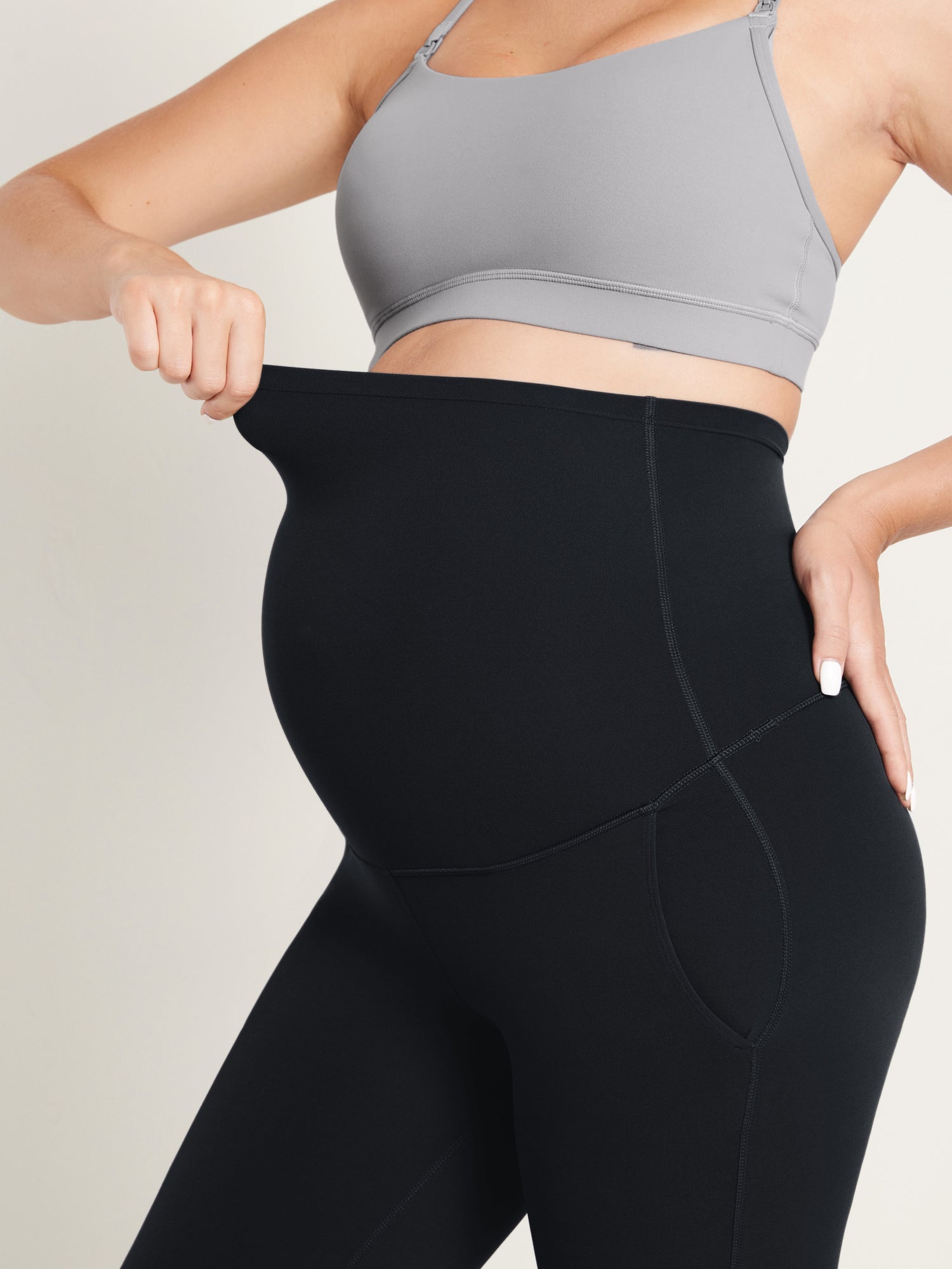 Women's Natrelax® Maternity Flare Leggings With Pockets Natrelax 25'' Black