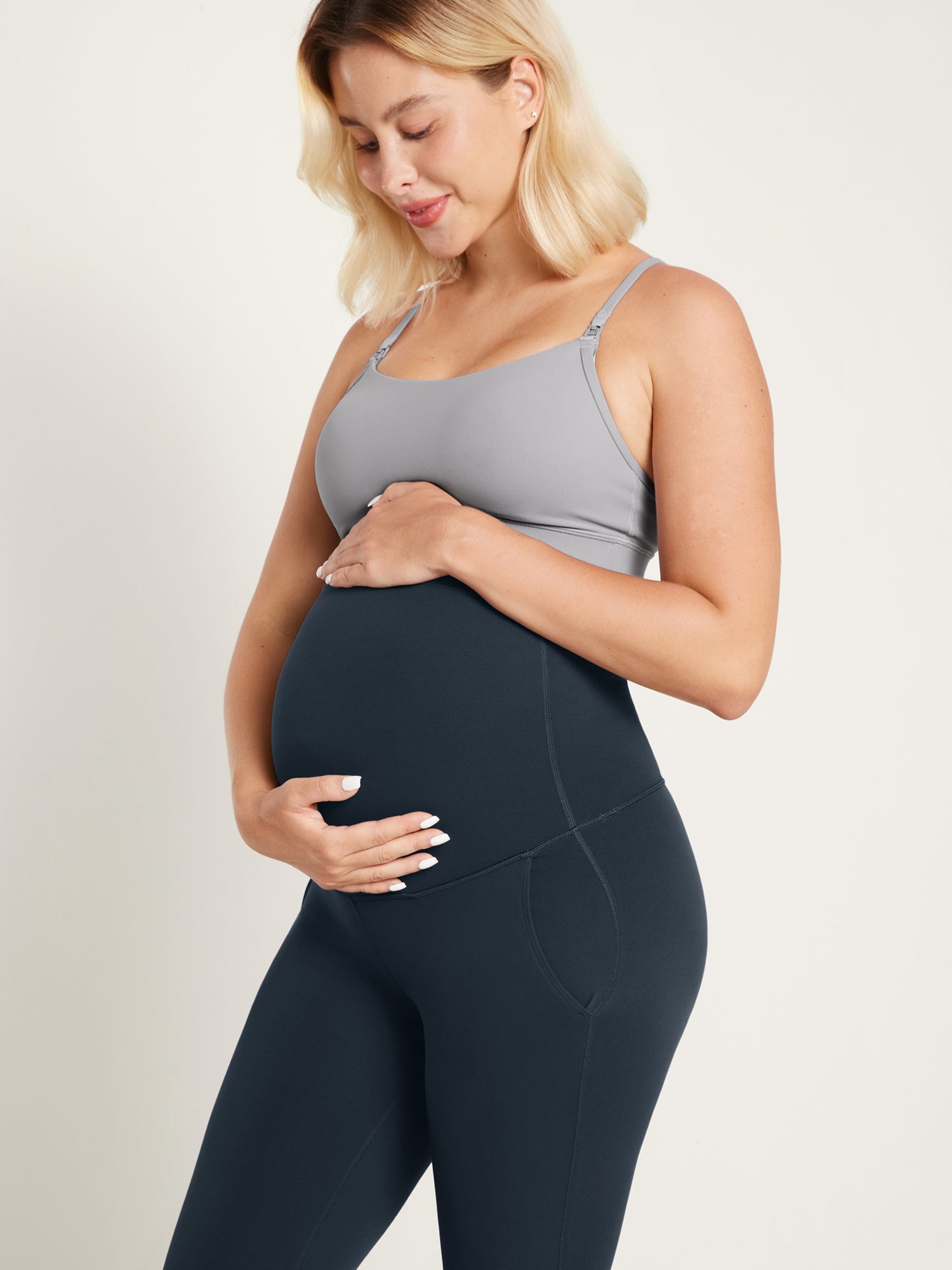Women's Natrelax® Maternity Flare Leggings With Pockets Natrelax 25'' True Navy