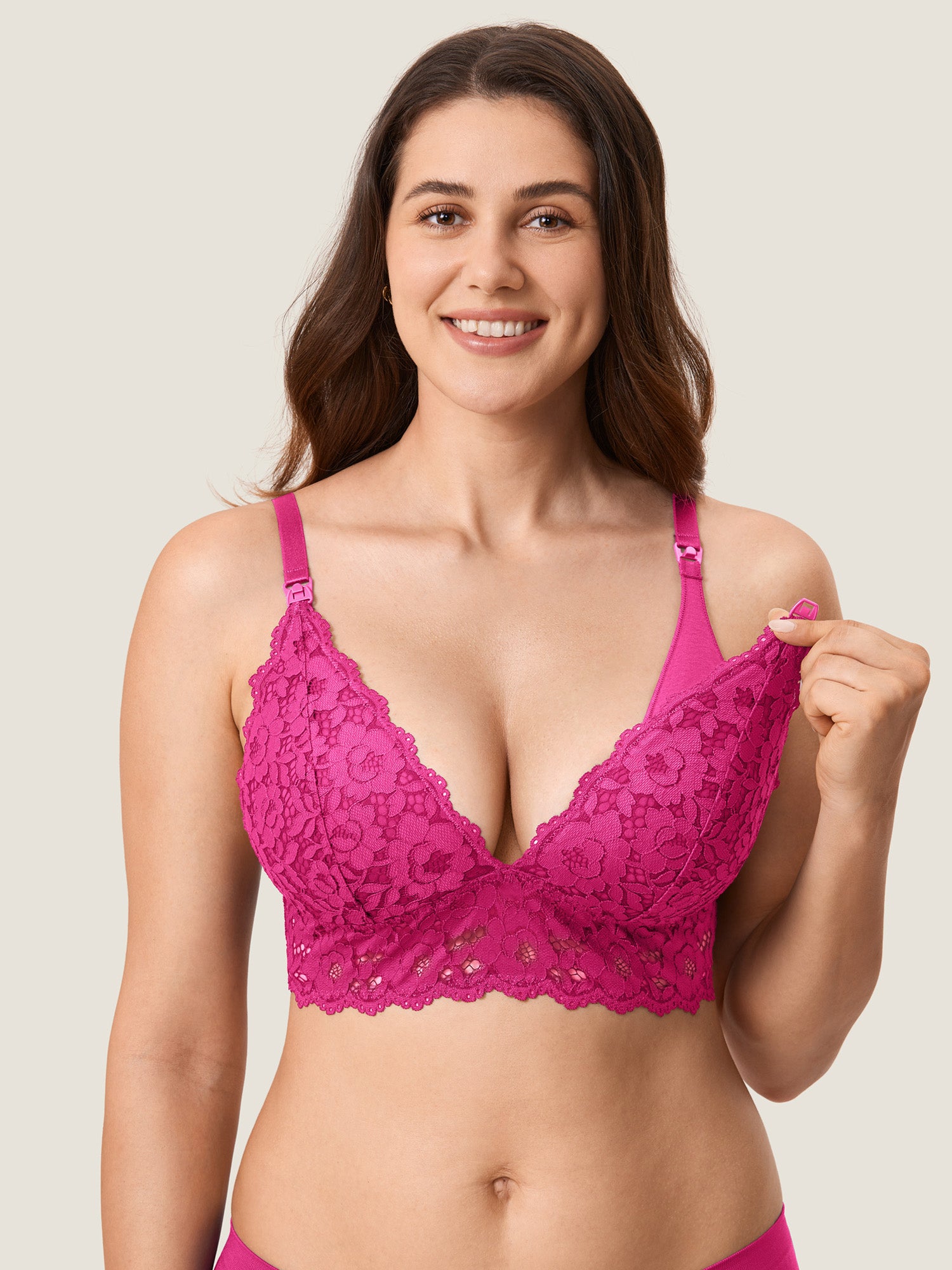 Lace Plunge Nursing Bralette
