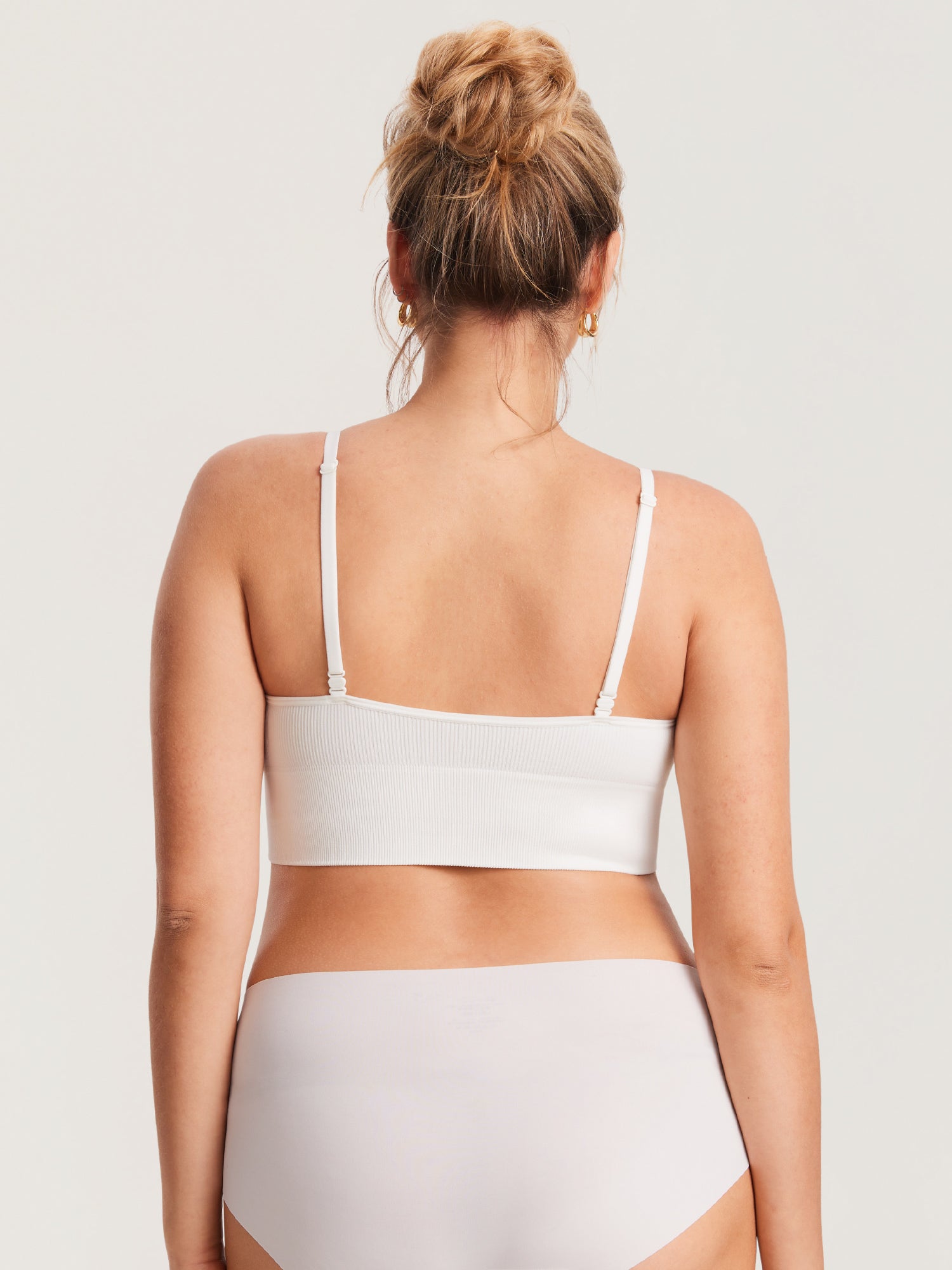 MOMANDA Women's Ribbed V Neck Nursing Bralette Hazelnut