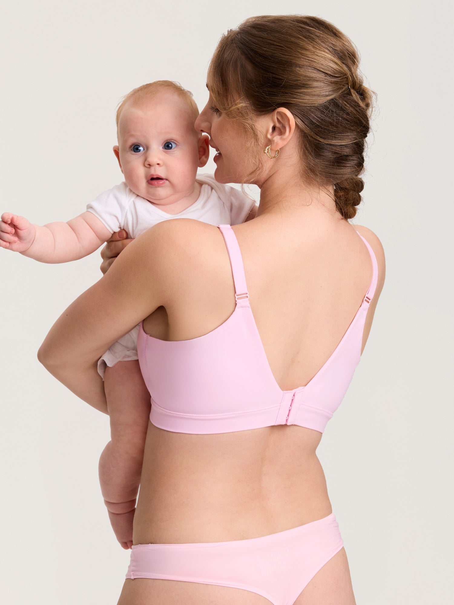 MOMANDA Women's Inbarely® Plus Molded Nursing Bra Sweet Pink