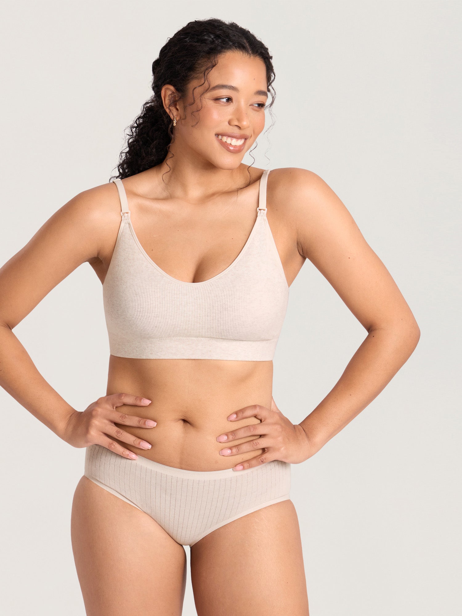 Ribbed Cotton Nursing Bralette
