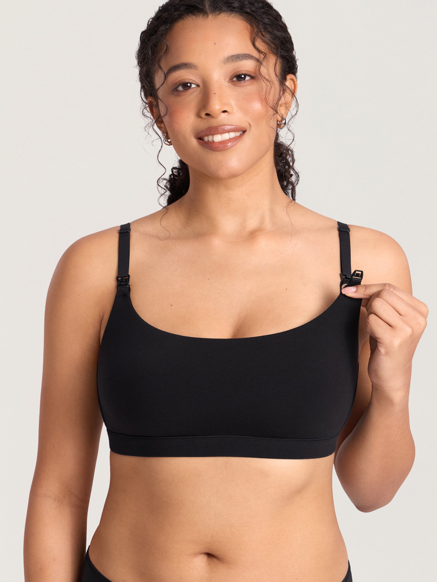 Cotton Scoop Neck Nursing Bralette