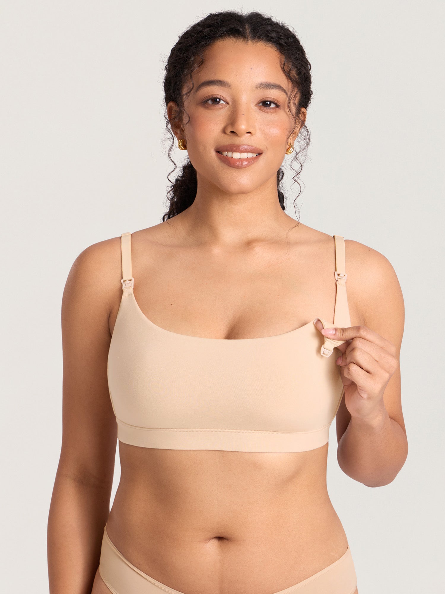 Cotton Scoop Neck Nursing Bralette