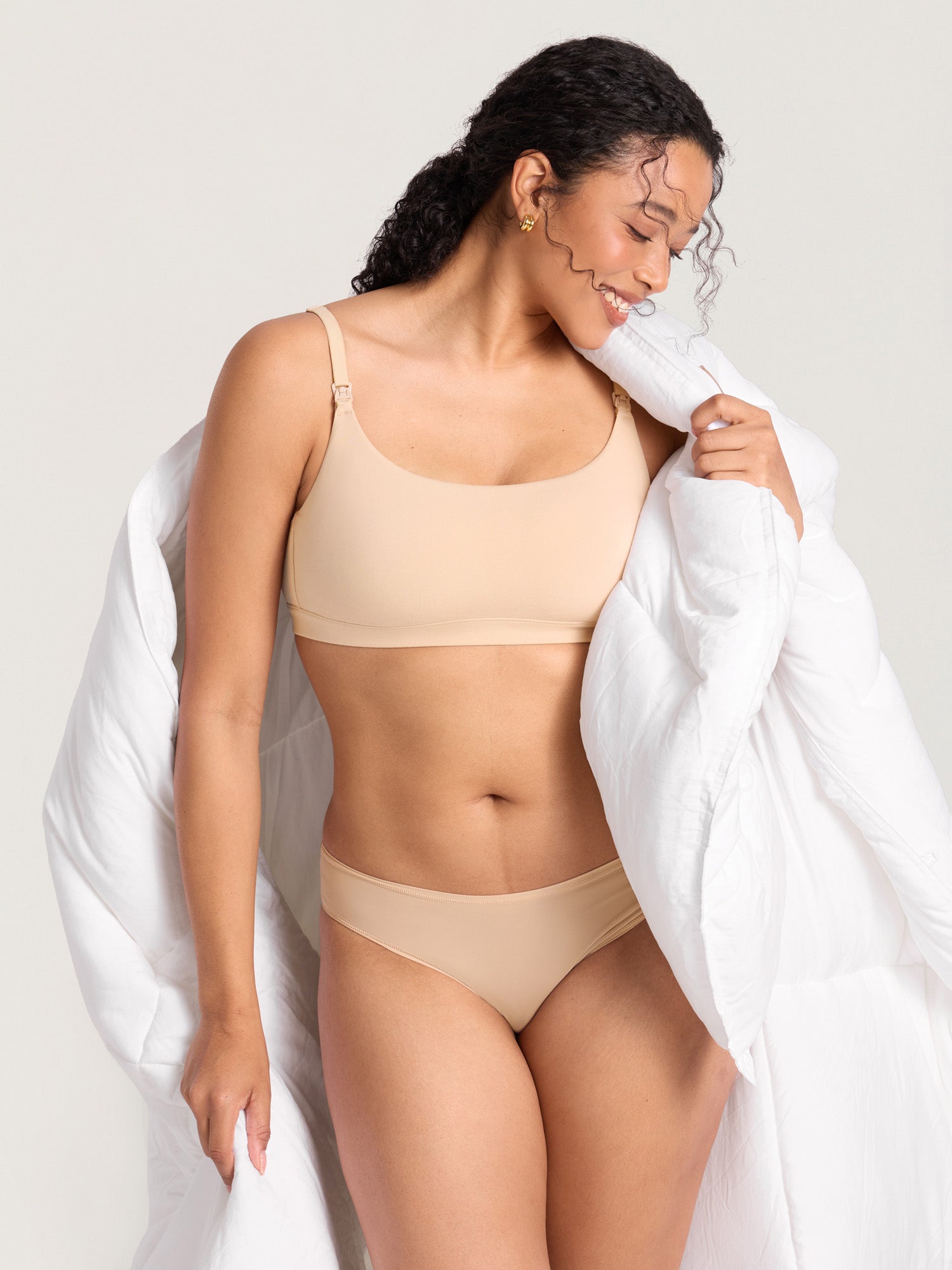 Cotton Scoop Neck Nursing Bralette