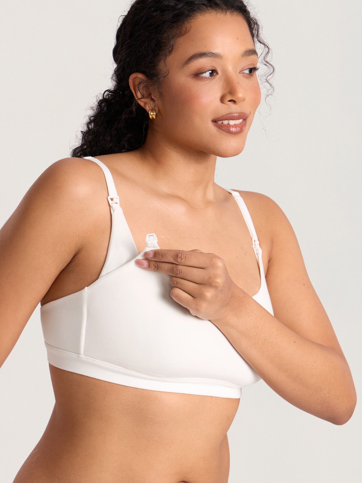 Cotton Scoop Neck Nursing Bralette