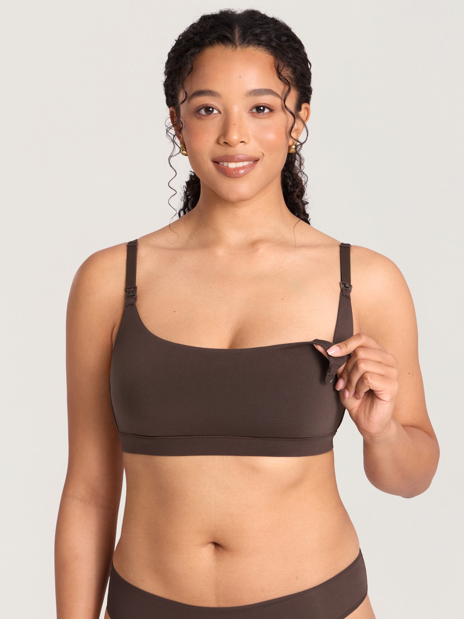 Cotton Scoop Neck Nursing Bralette