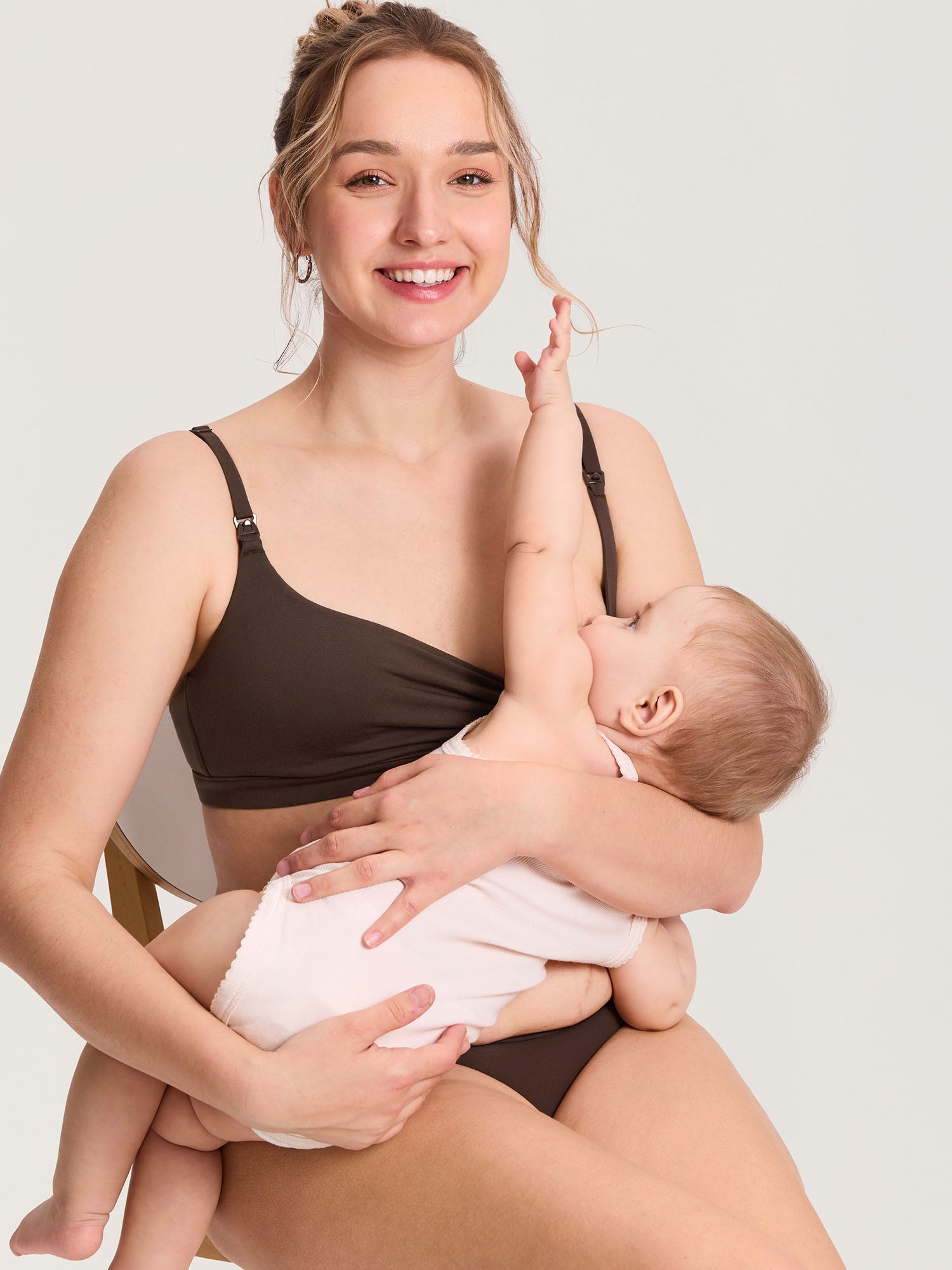 Cotton Scoop Neck Nursing Bralette