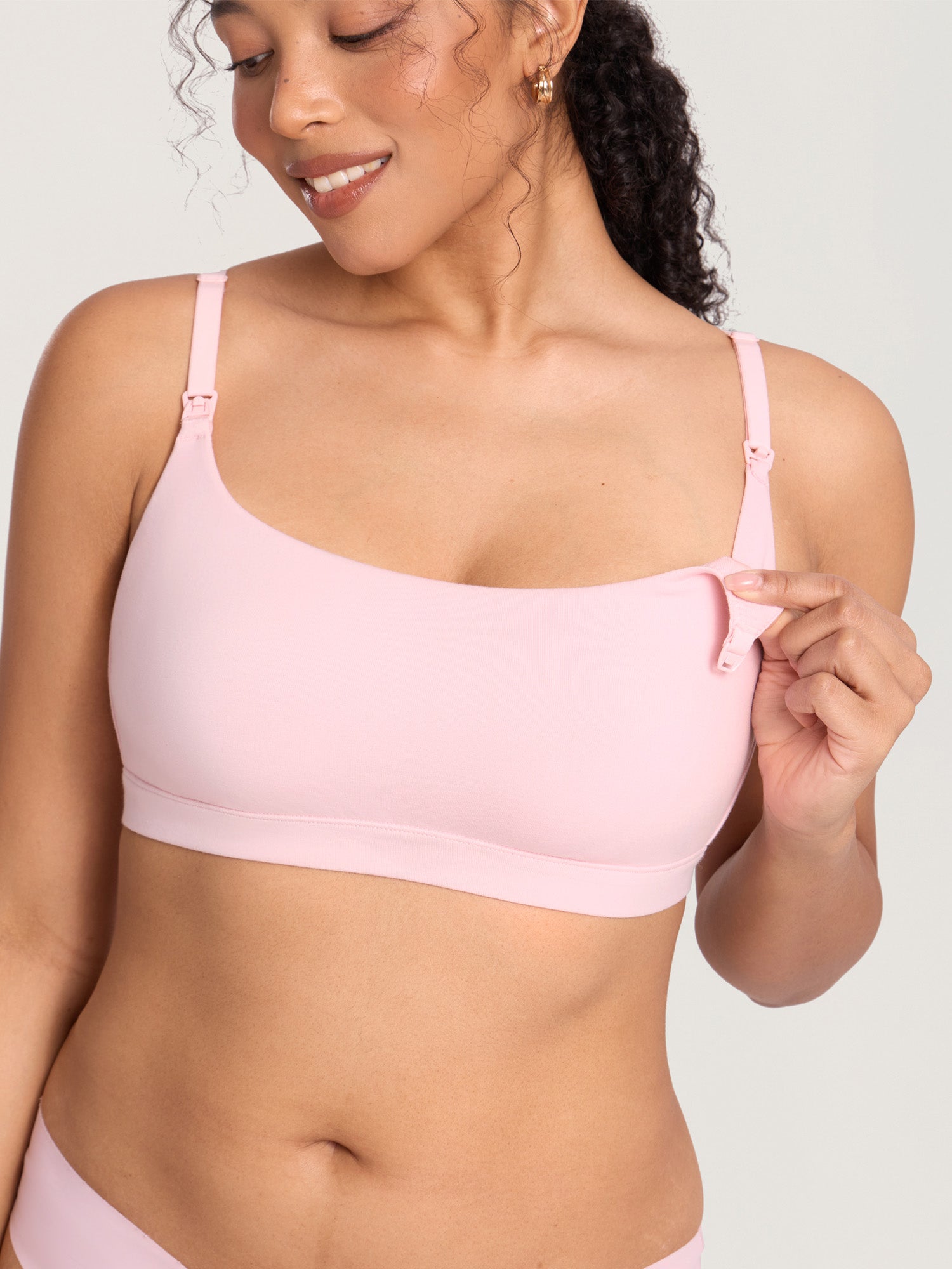 Cotton Scoop Neck Nursing Bralette
