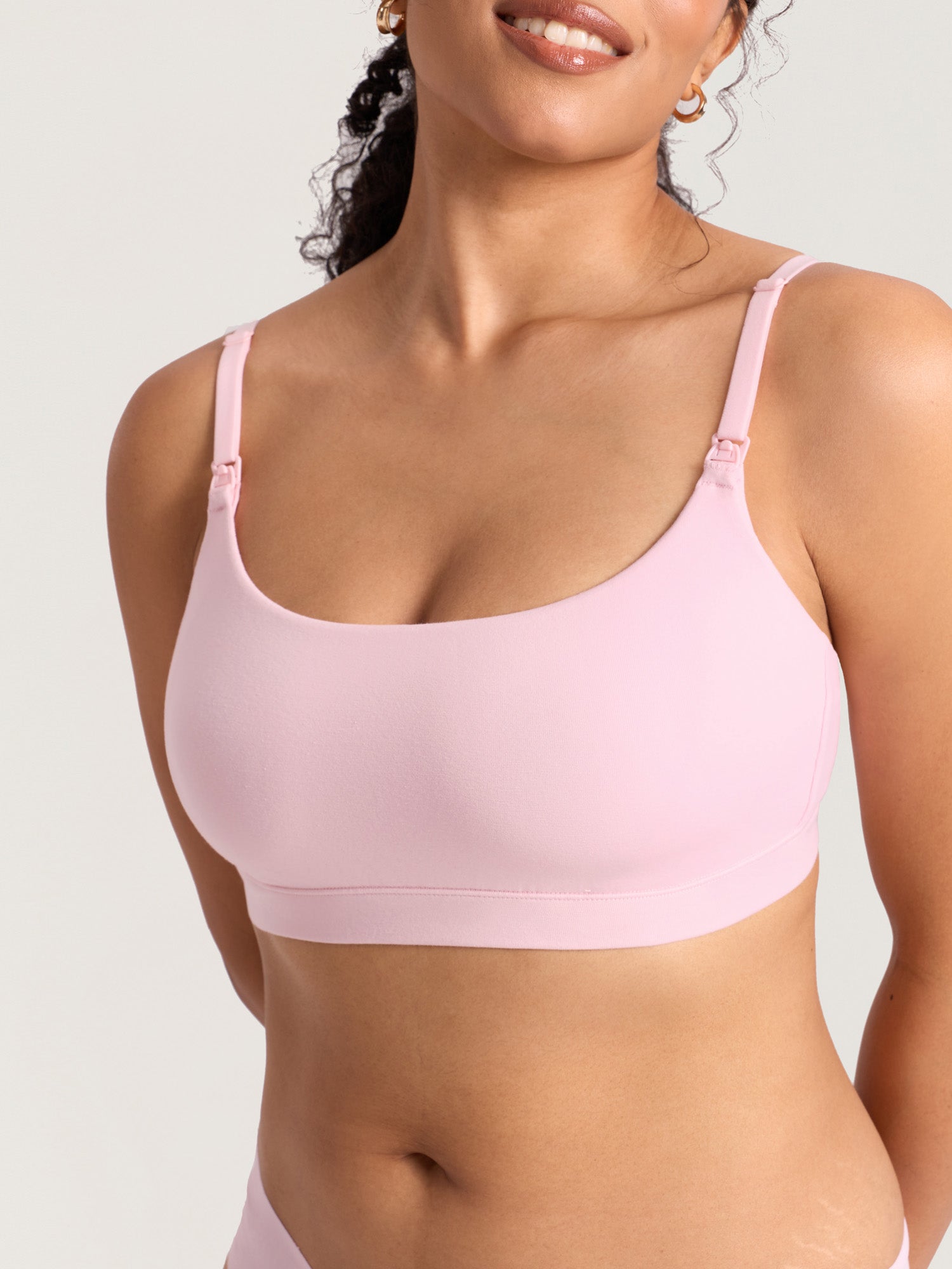 Cotton Scoop Neck Nursing Bralette
