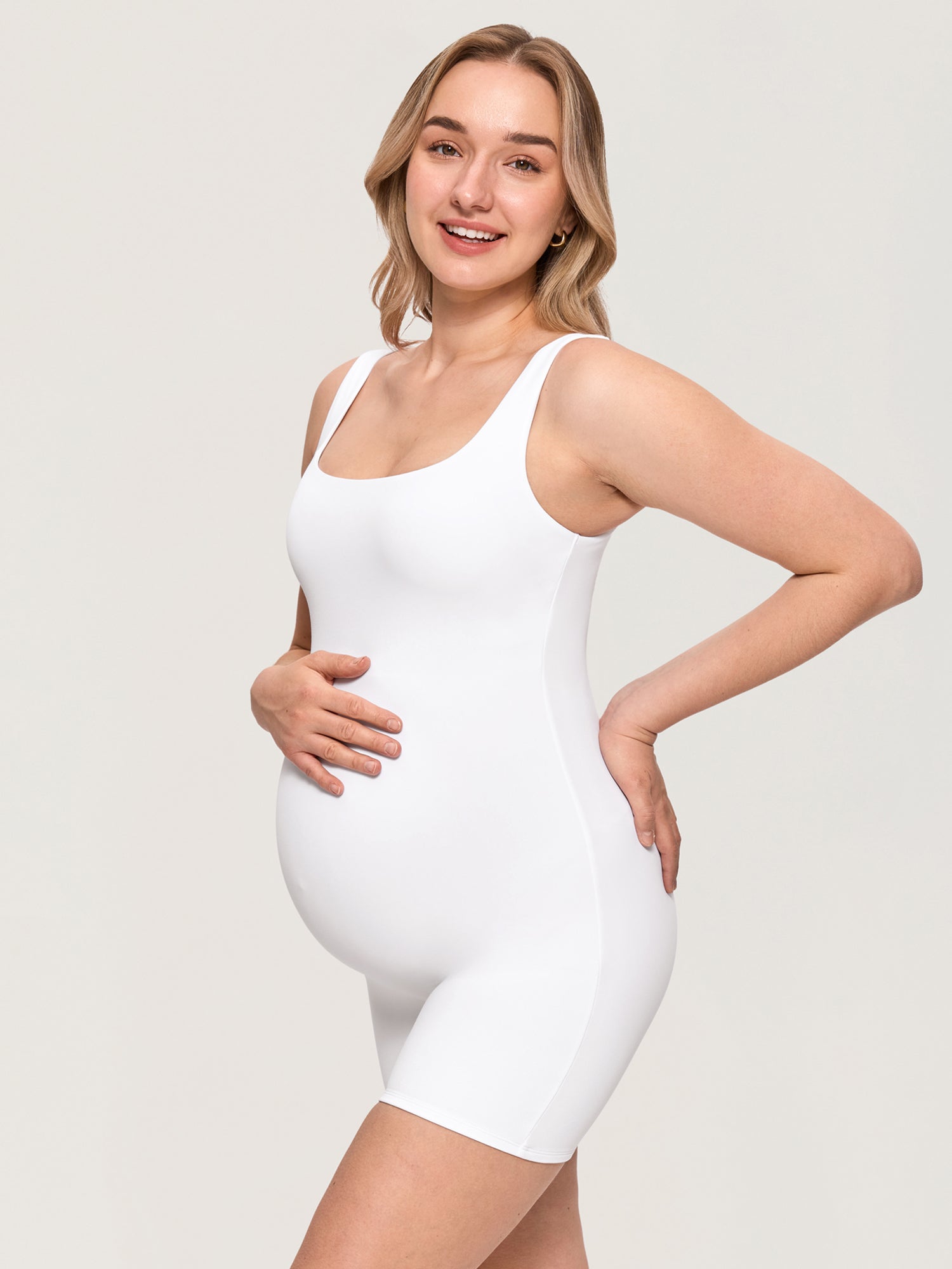 Airsofta Square Neck Maternity Romper