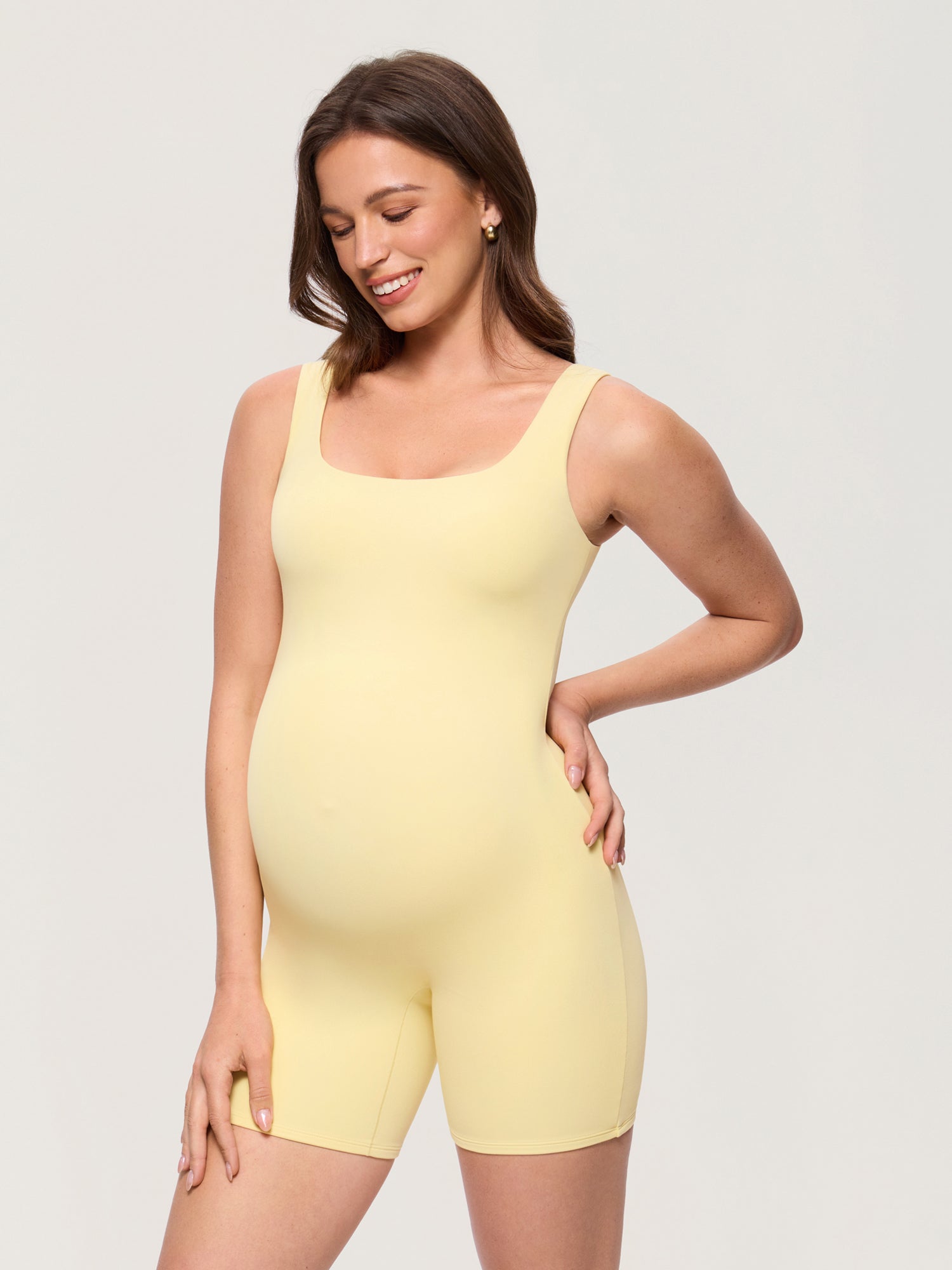Airsofta Square Neck Maternity Romper