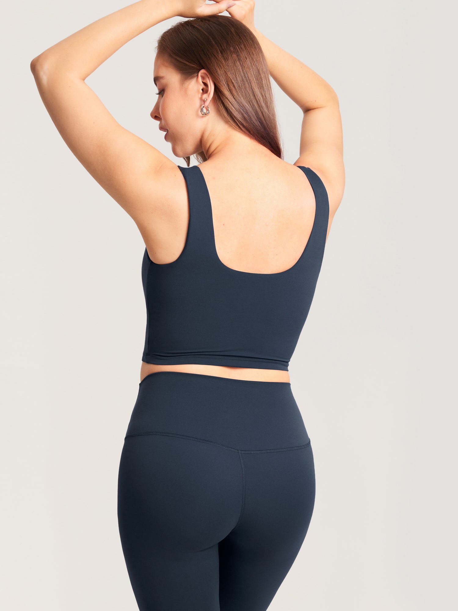 MOMANDA Women's Natrelax® Pumping Crop Tank Top Twilight Blue