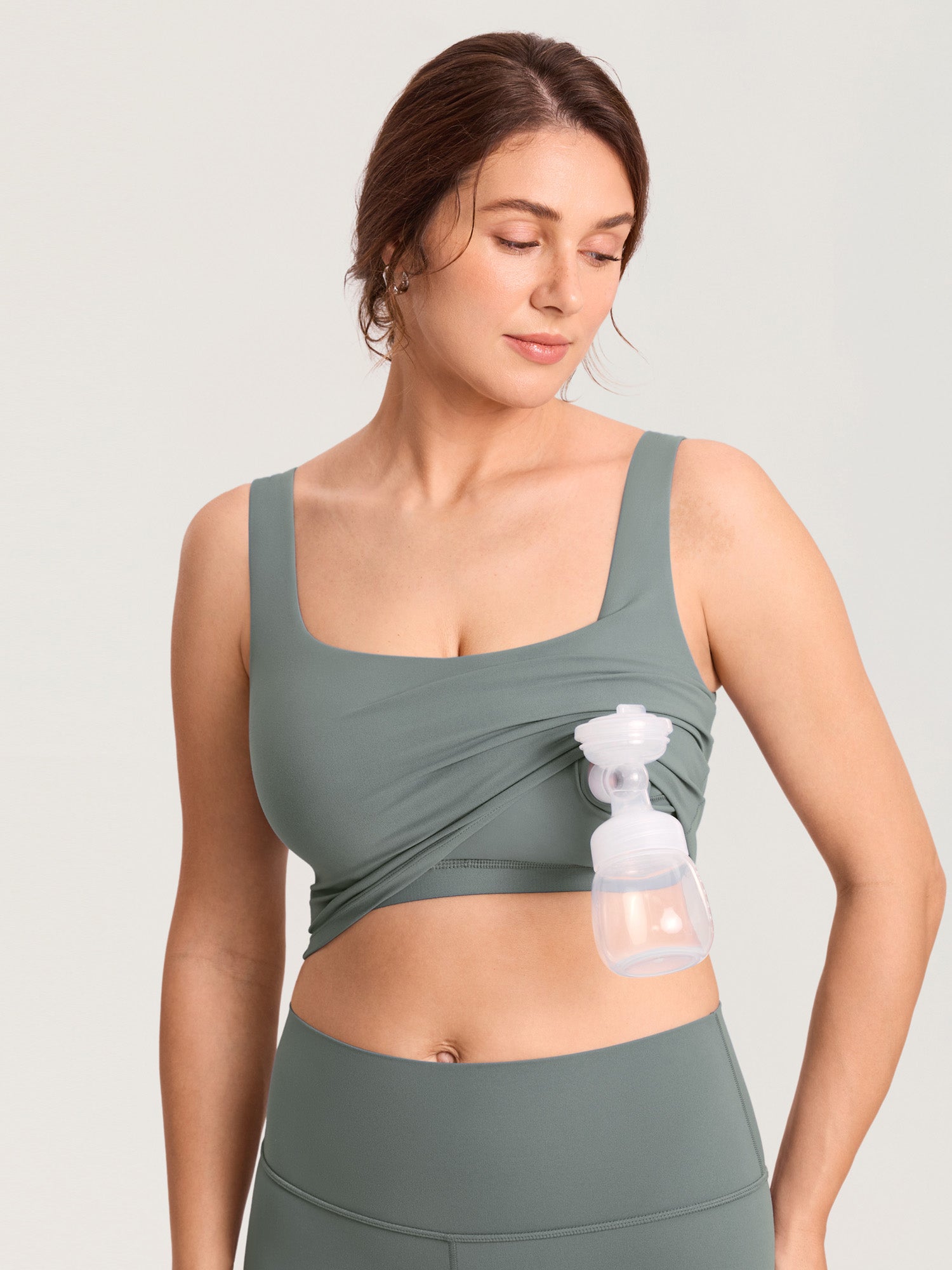 MOMANDA Women's Natrelax® Pumping Crop Tank Top