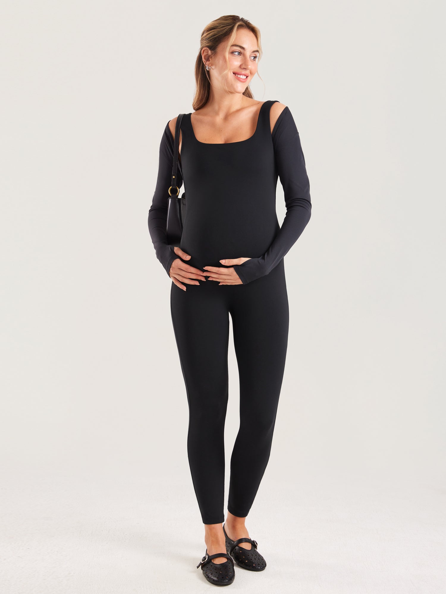 MOMANDA Women's Natrelax® Maternity Jumpsuit Black