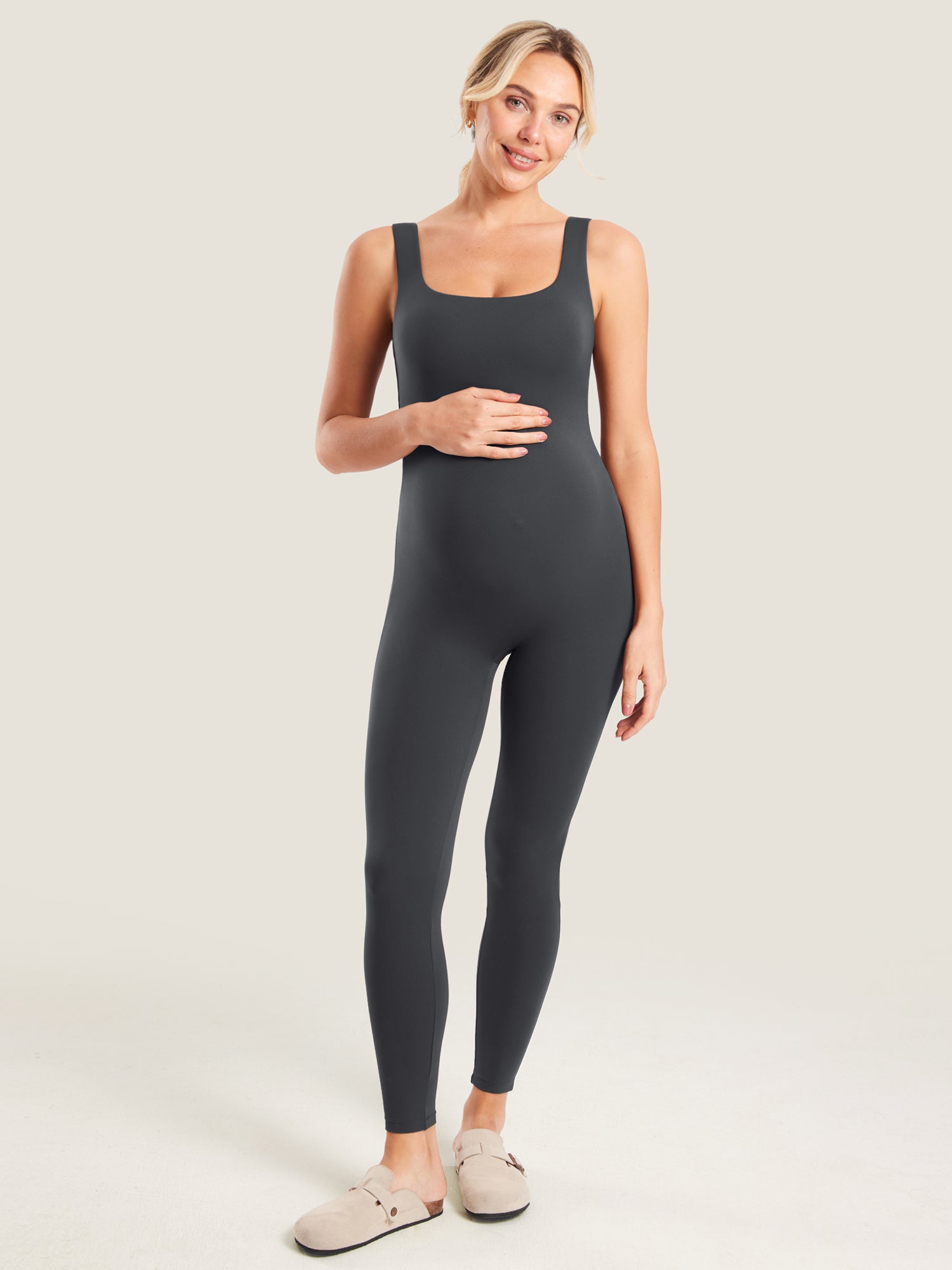 MOMANDA Women's Natrelax® Maternity Jumpsuit Mysterious Grey