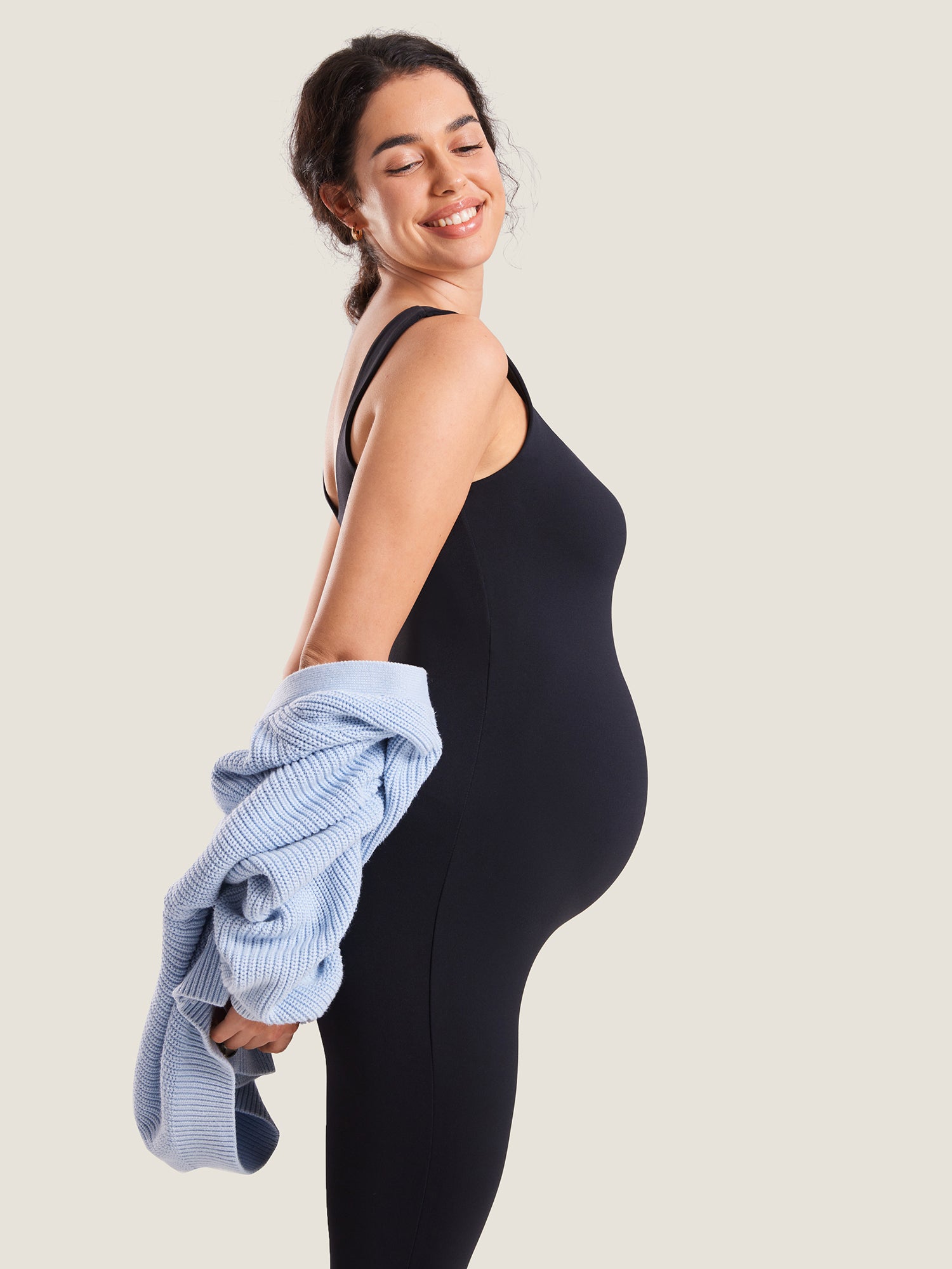 MOMANDA Women's Natrelax® Maternity Jumpsuit Black