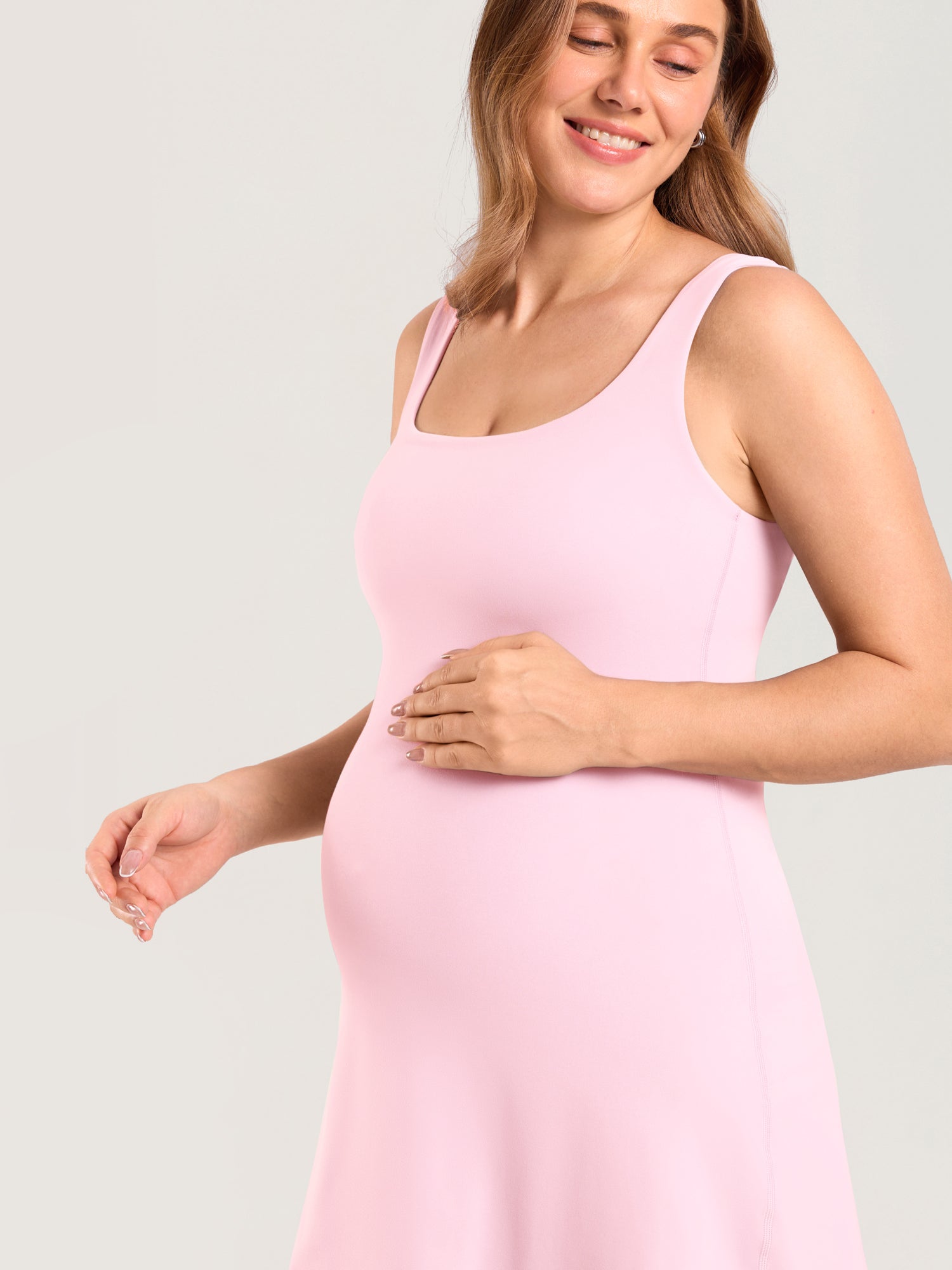 MOMANDA Women's Natrelax® Maternity Mini Dress - Easy Peezy Sweet Pink