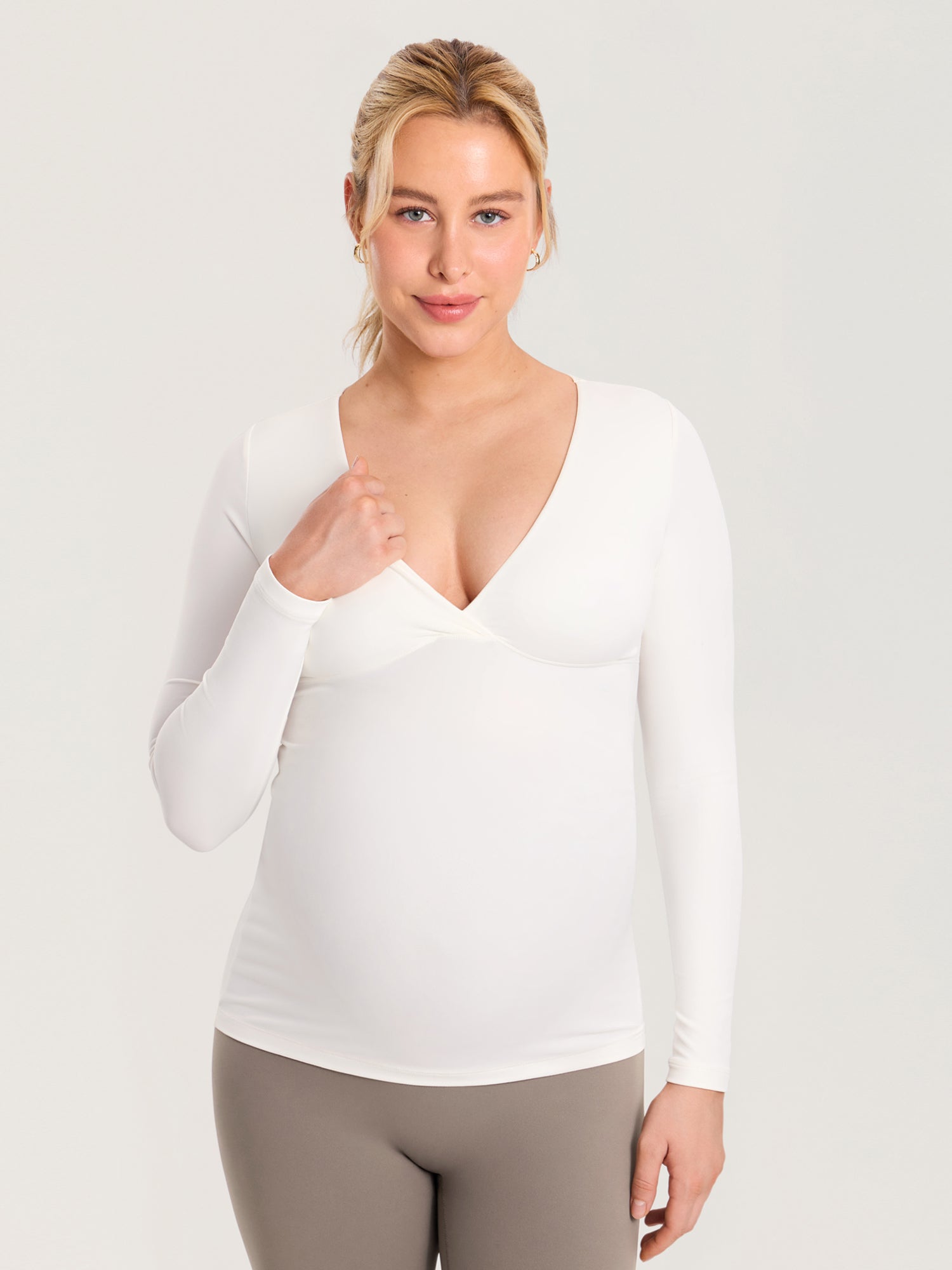 AirSoft Crossover Maternity & Nursing Top - Long Sleeves