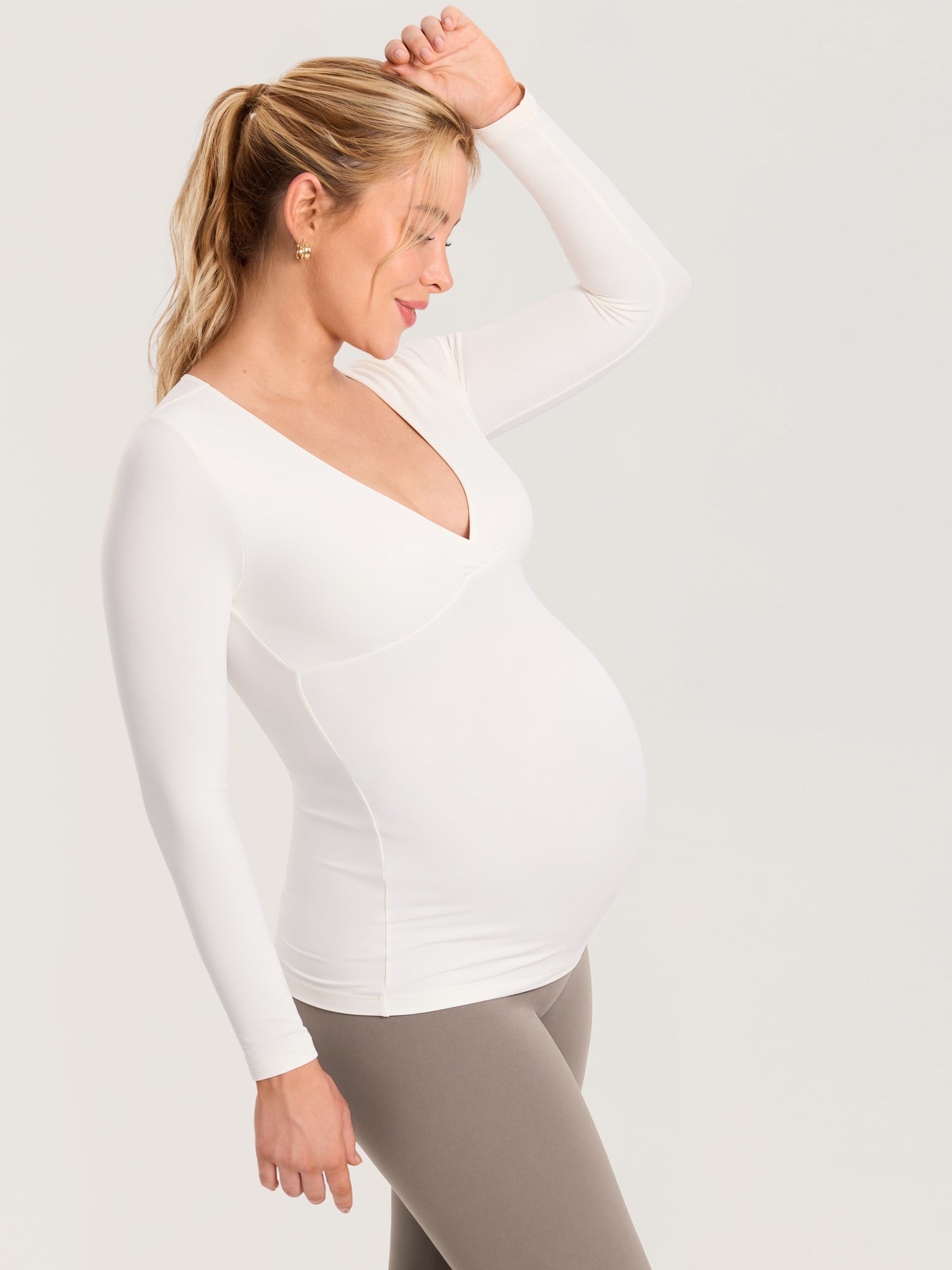 AirSoft Crossover Maternity & Nursing Top - Long Sleeves