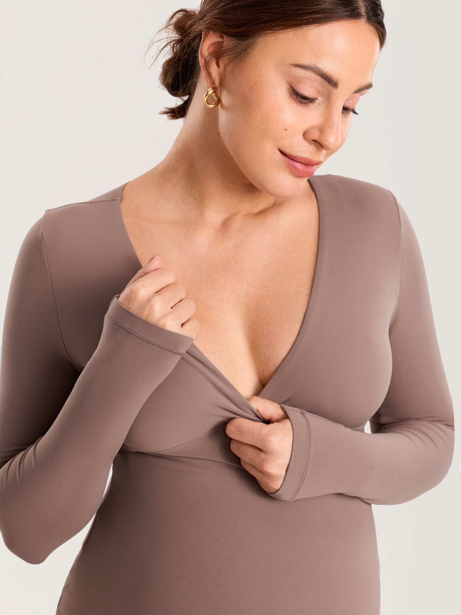 AirSoft Crossover Maternity & Nursing Top - Long Sleeves