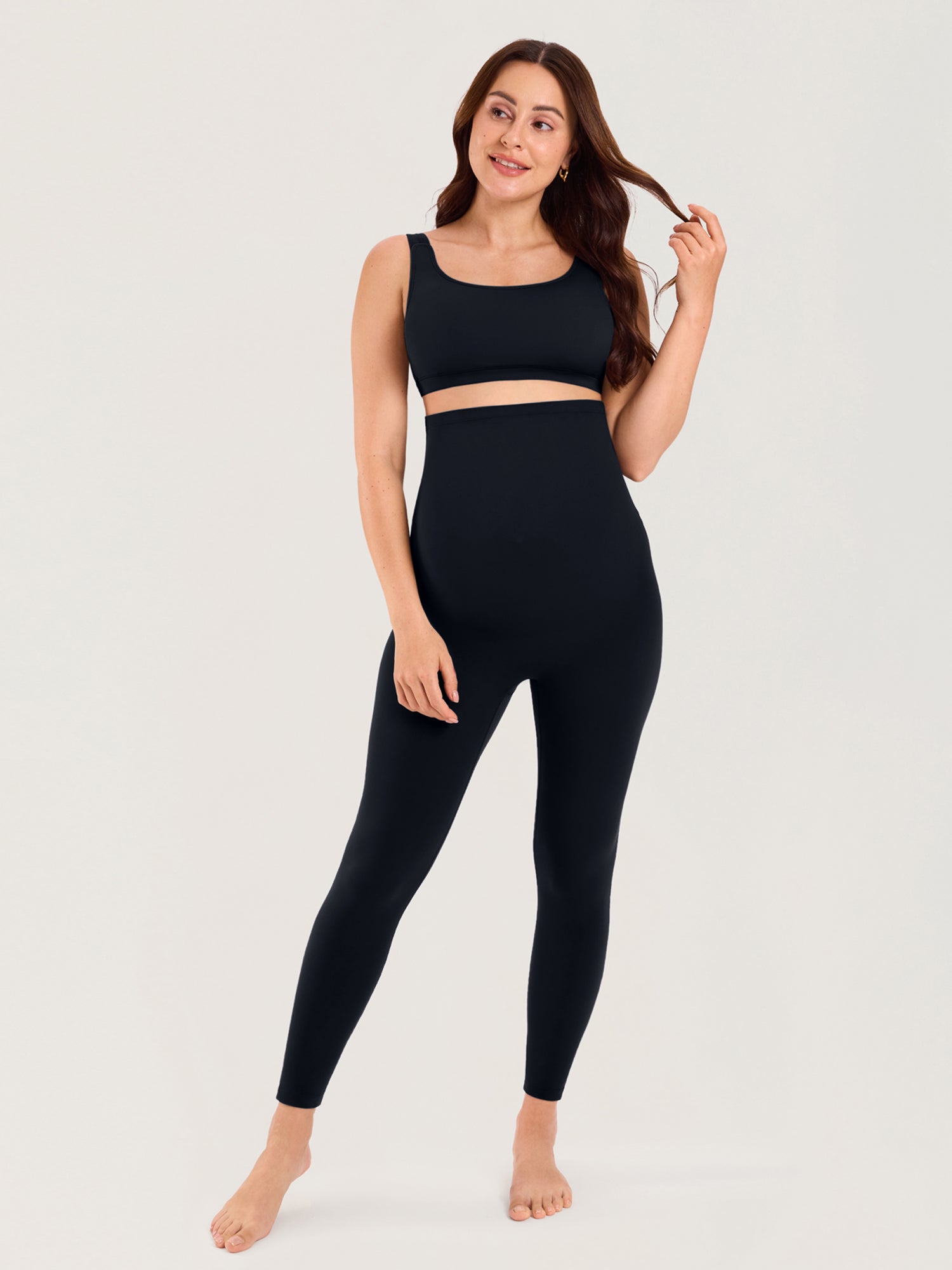 Natrelax® Seamless-Front Maternity Leggings 25"