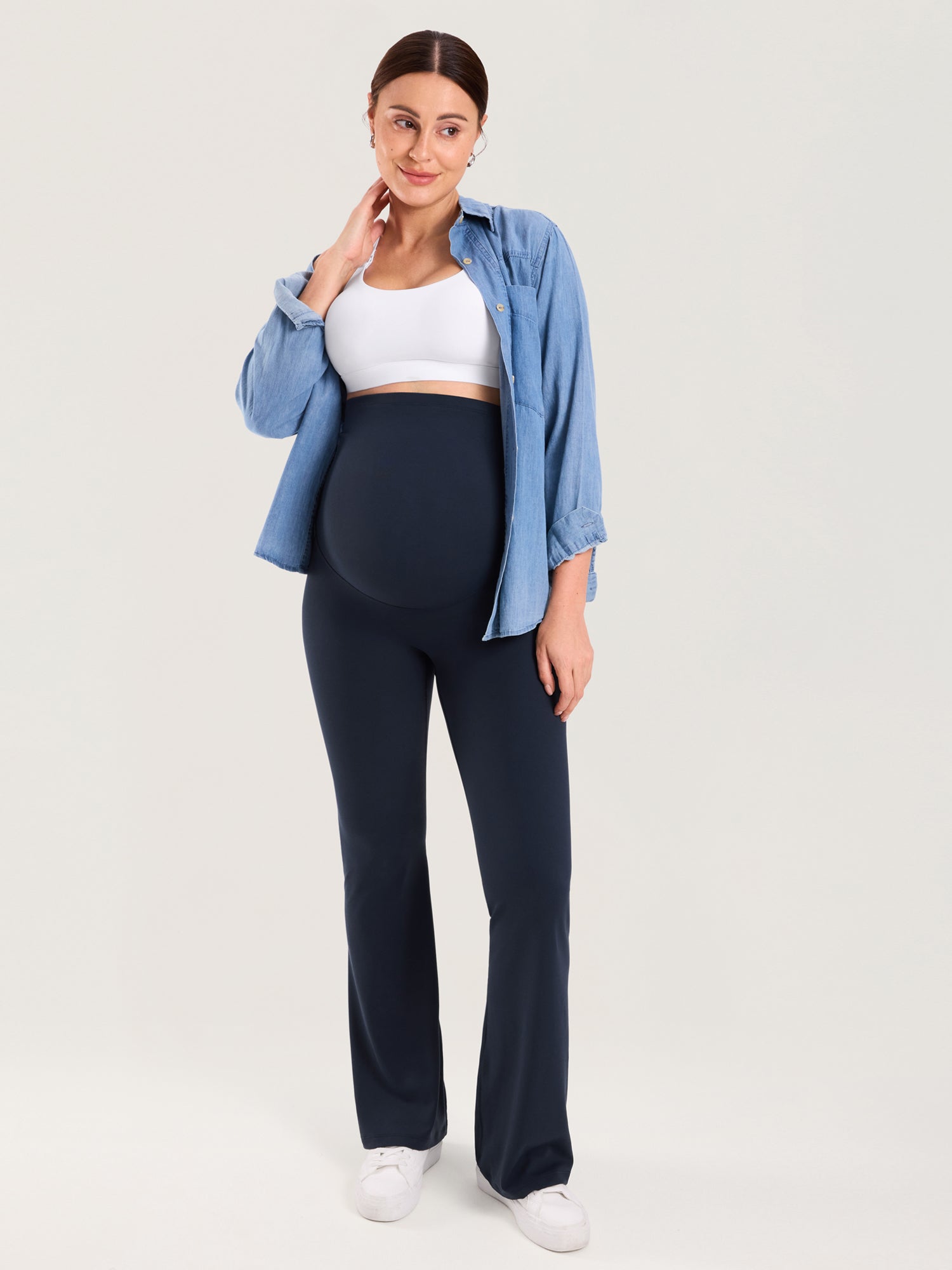 Natrelax® No Front Seam Maternity Flare Leggings 31.5"