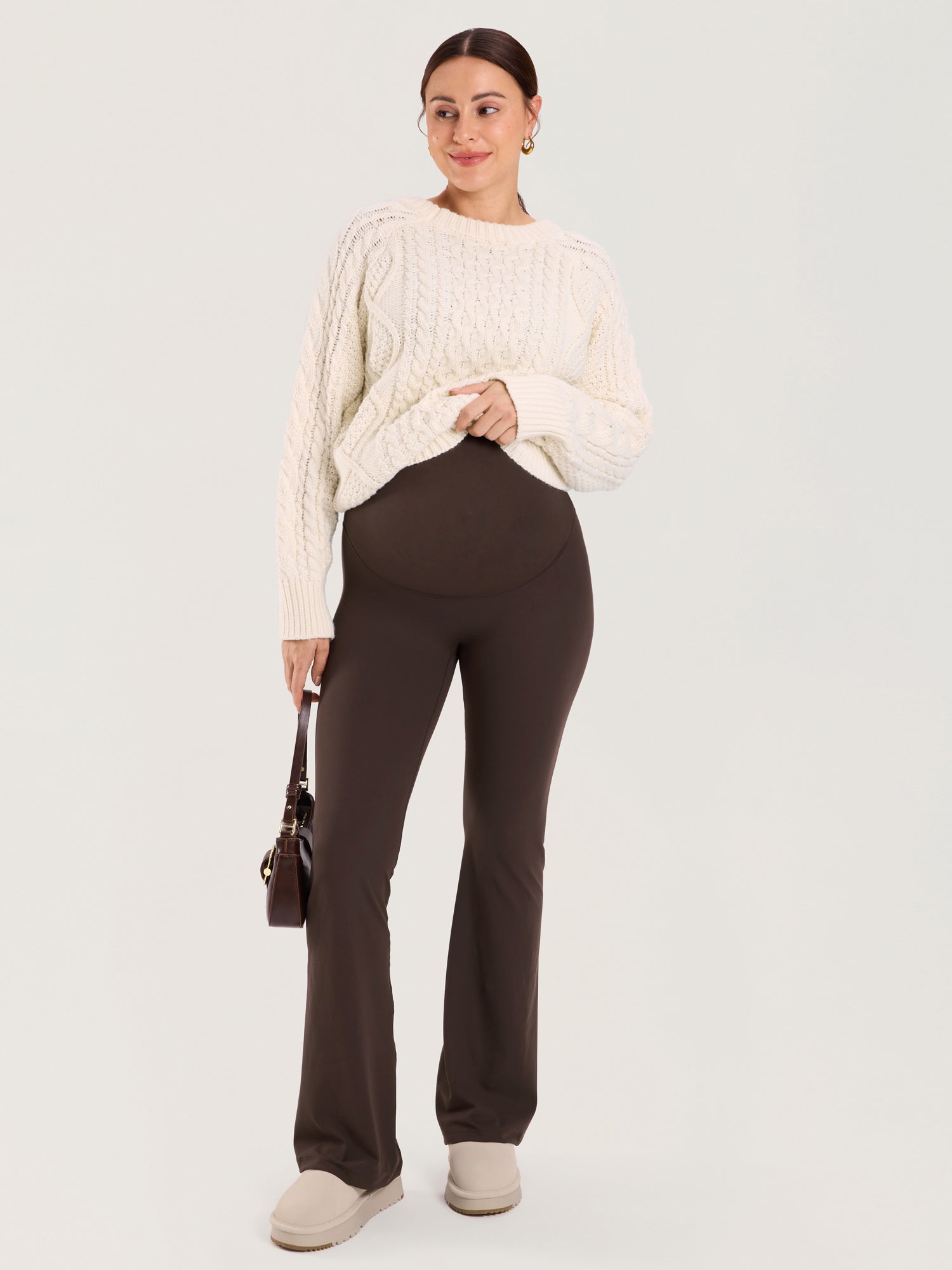 Natrelax® No Front Seam Maternity Flare Leggings 31.5"