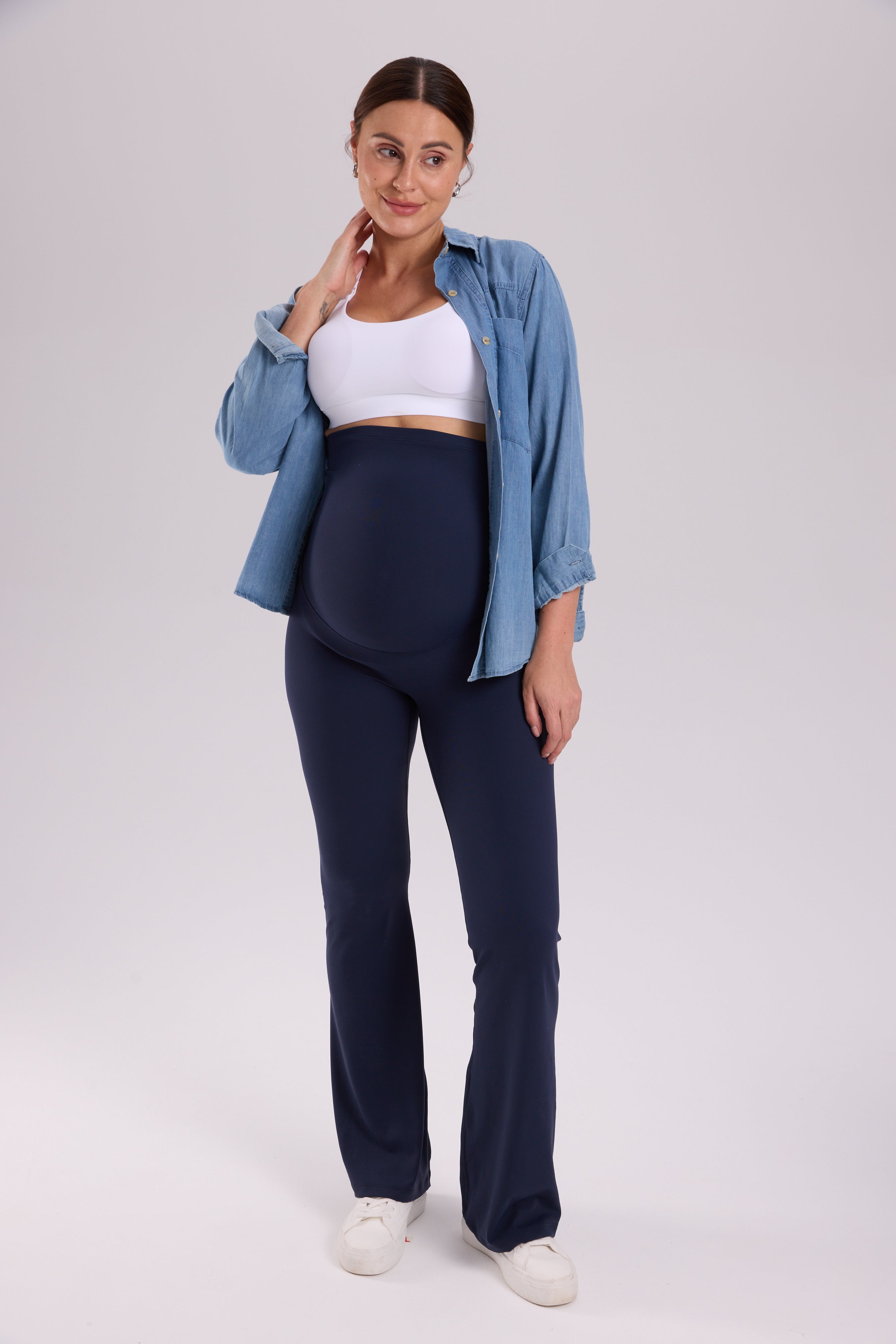 Natrelax® No Front Seam Maternity Flare Leggings 31.5"