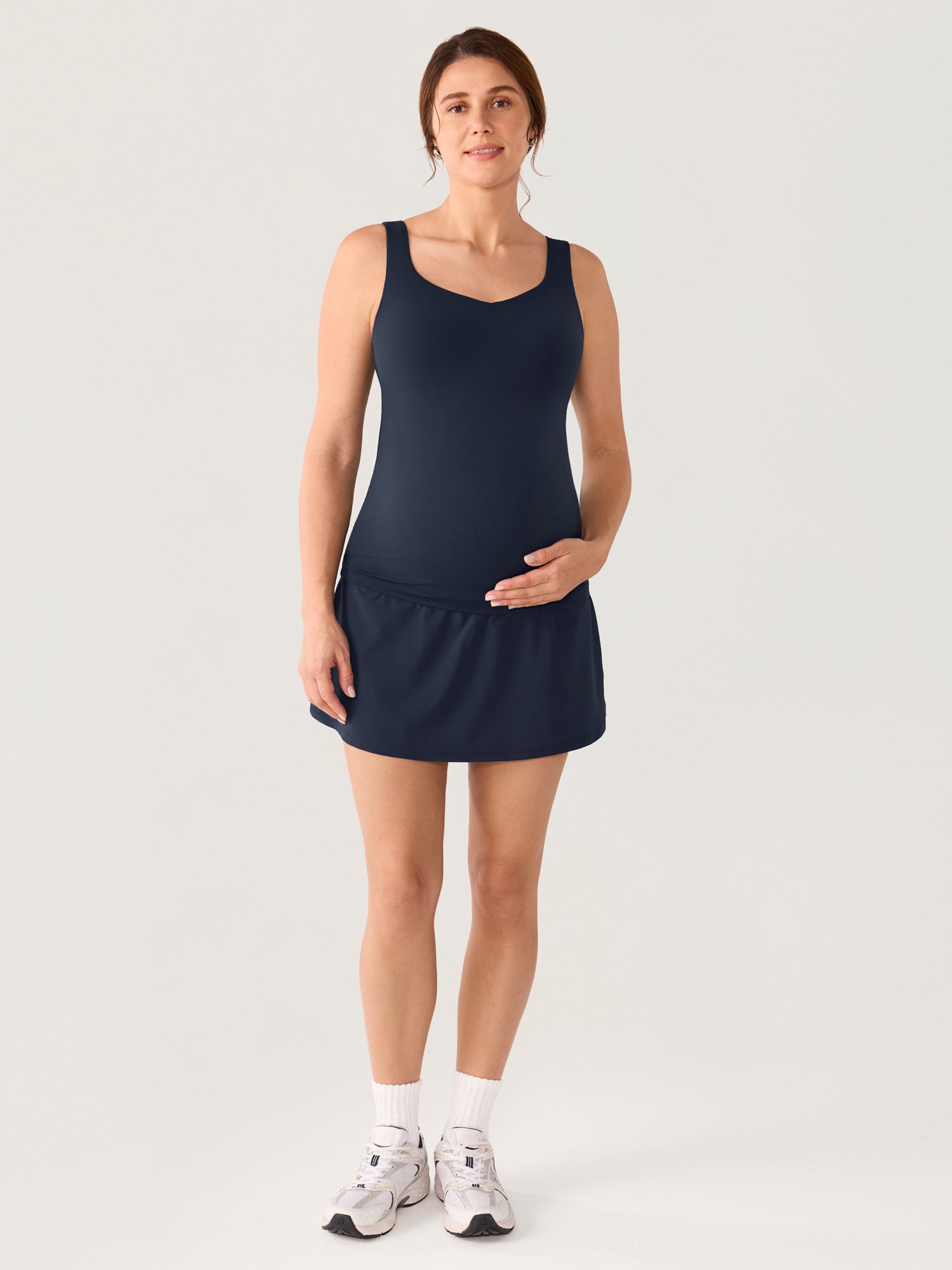 High Waisted A Line Maternity Tennis Skirts