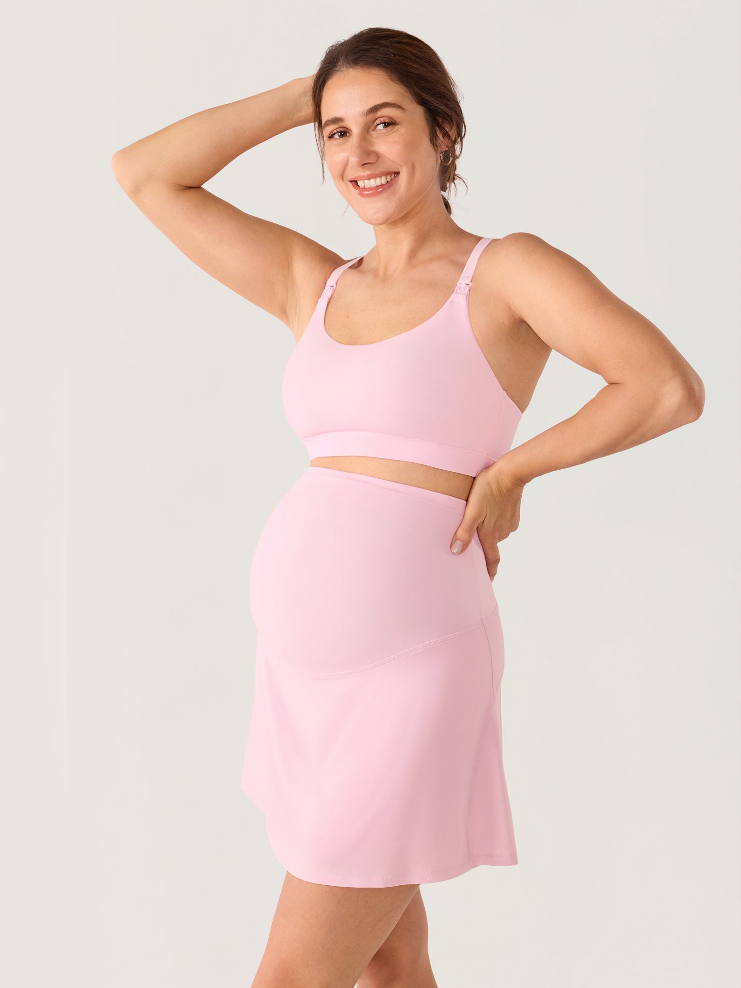 High Waisted A Line Maternity Tennis Skirts