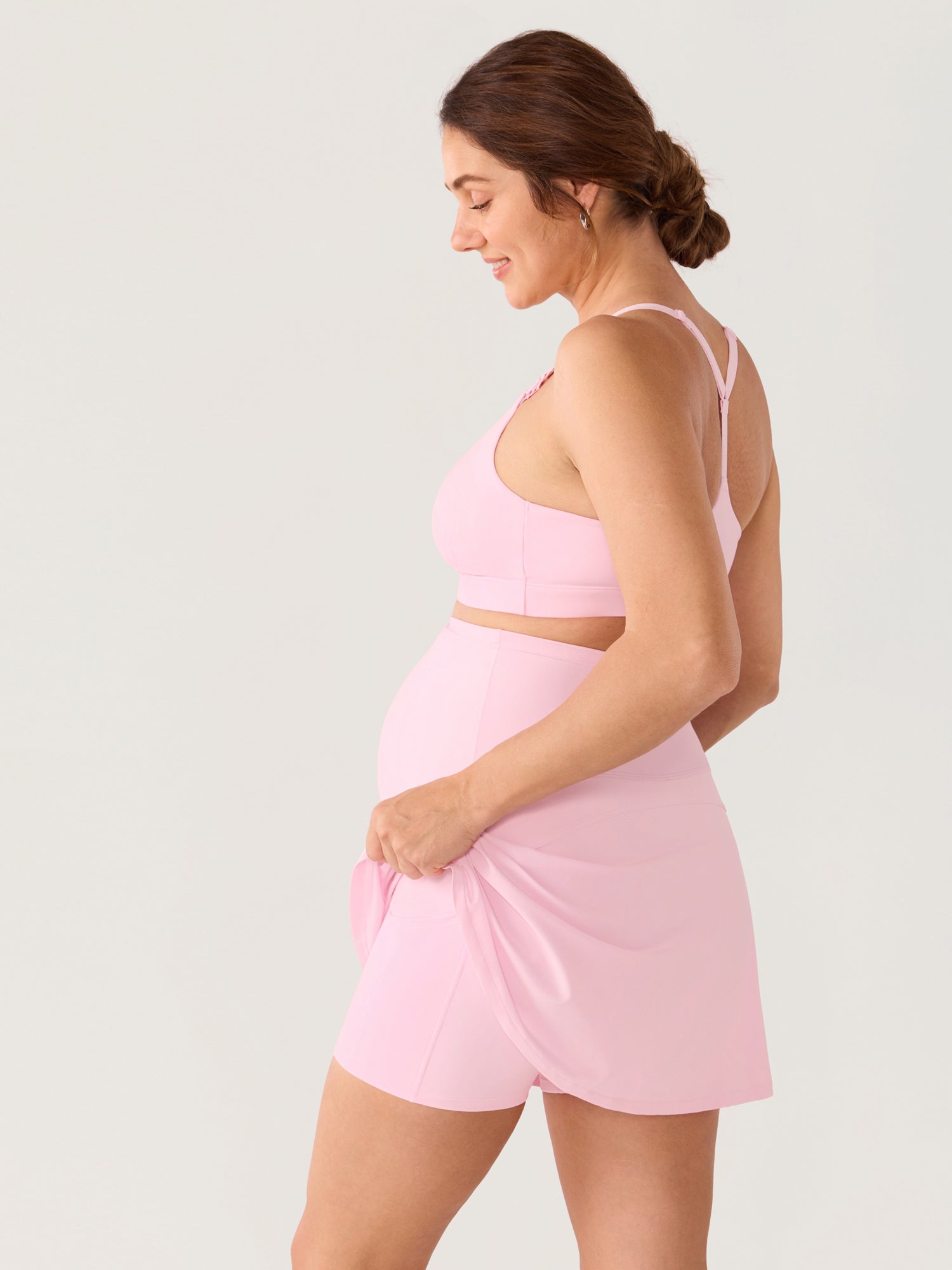 High Waisted A Line Maternity Tennis Skirts