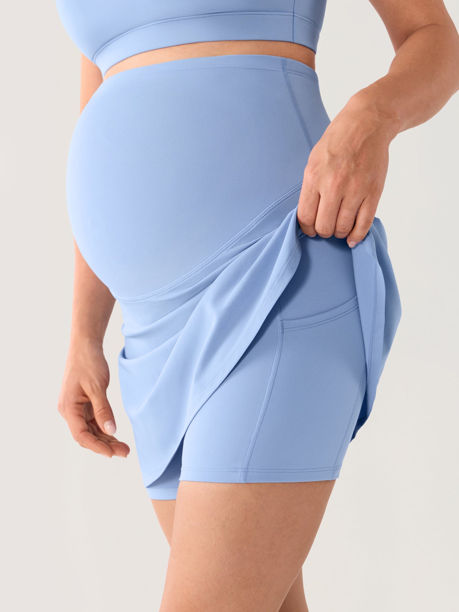 High Waisted A Line Maternity Tennis Skirts