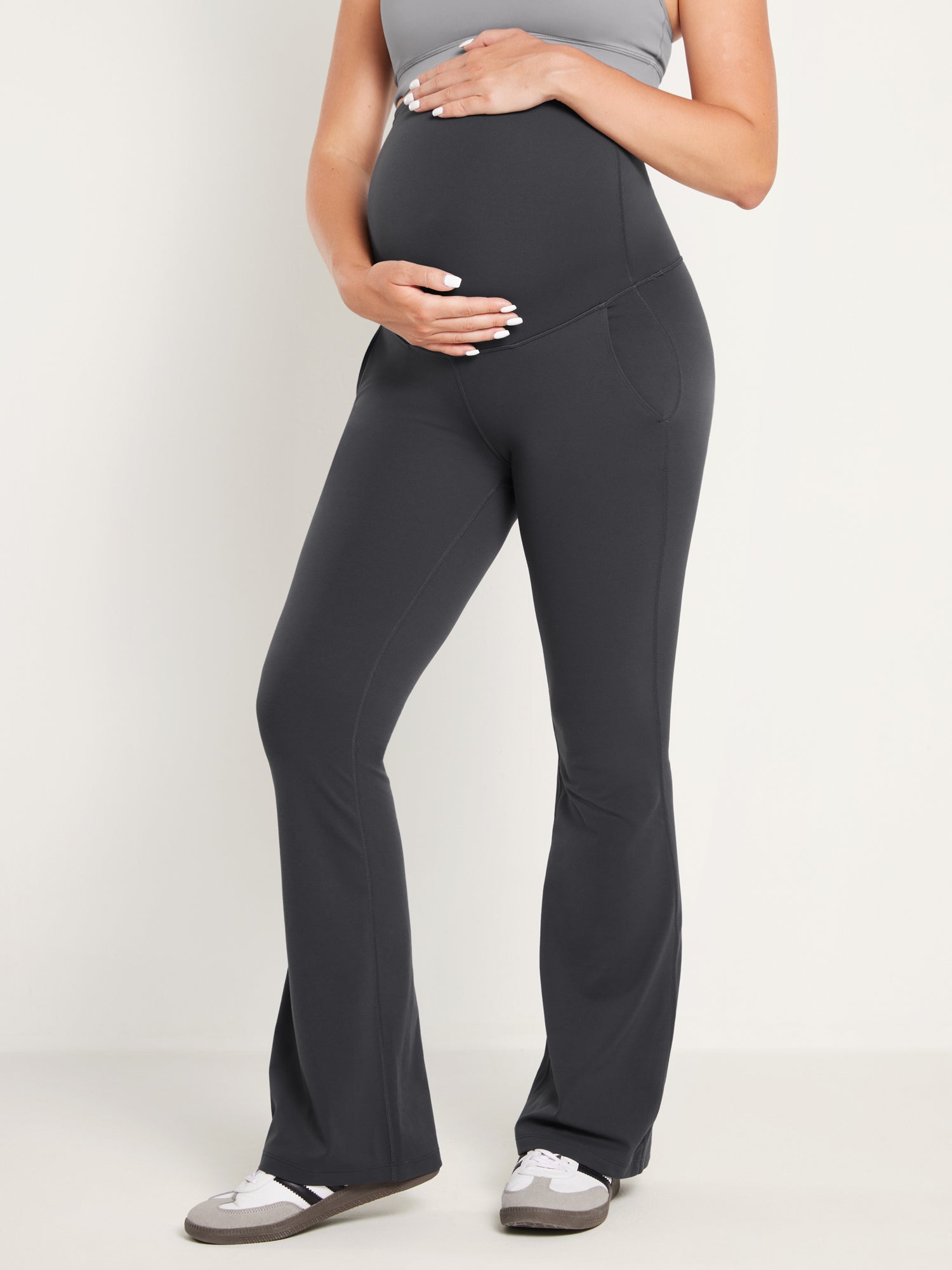 Women's Natrelax®  Maternity Flare Leggings With Pockets Natrelax 25'' Black