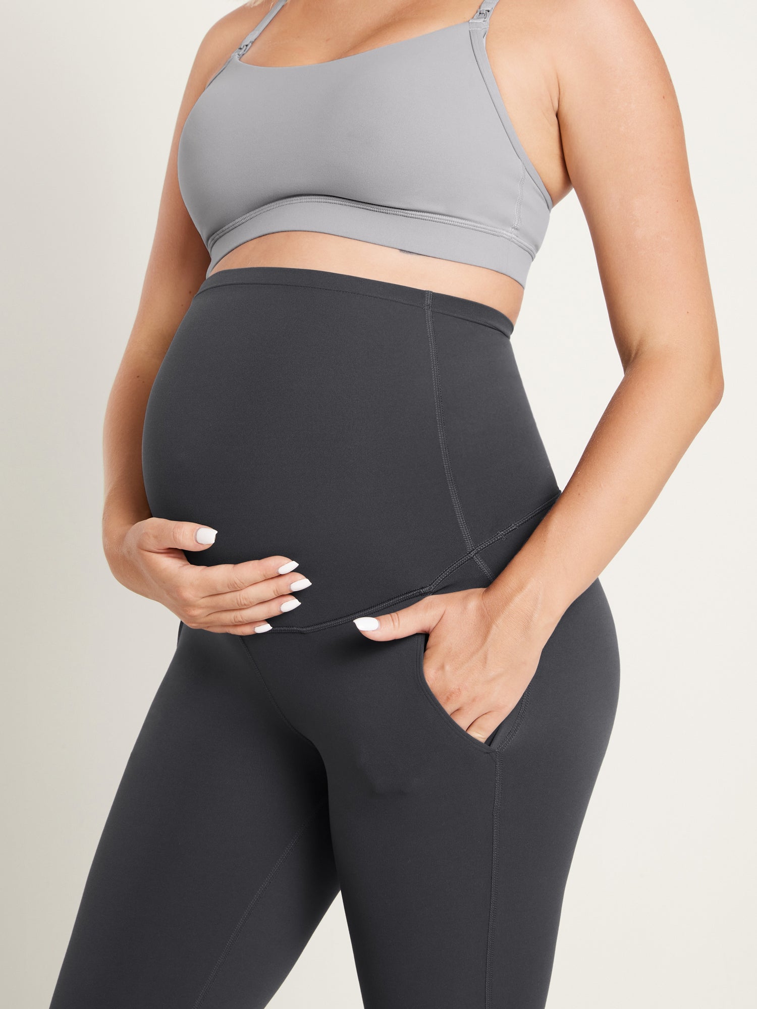 Women's Natrelax®  Maternity Flare Leggings With Pockets Natrelax 25'' Black